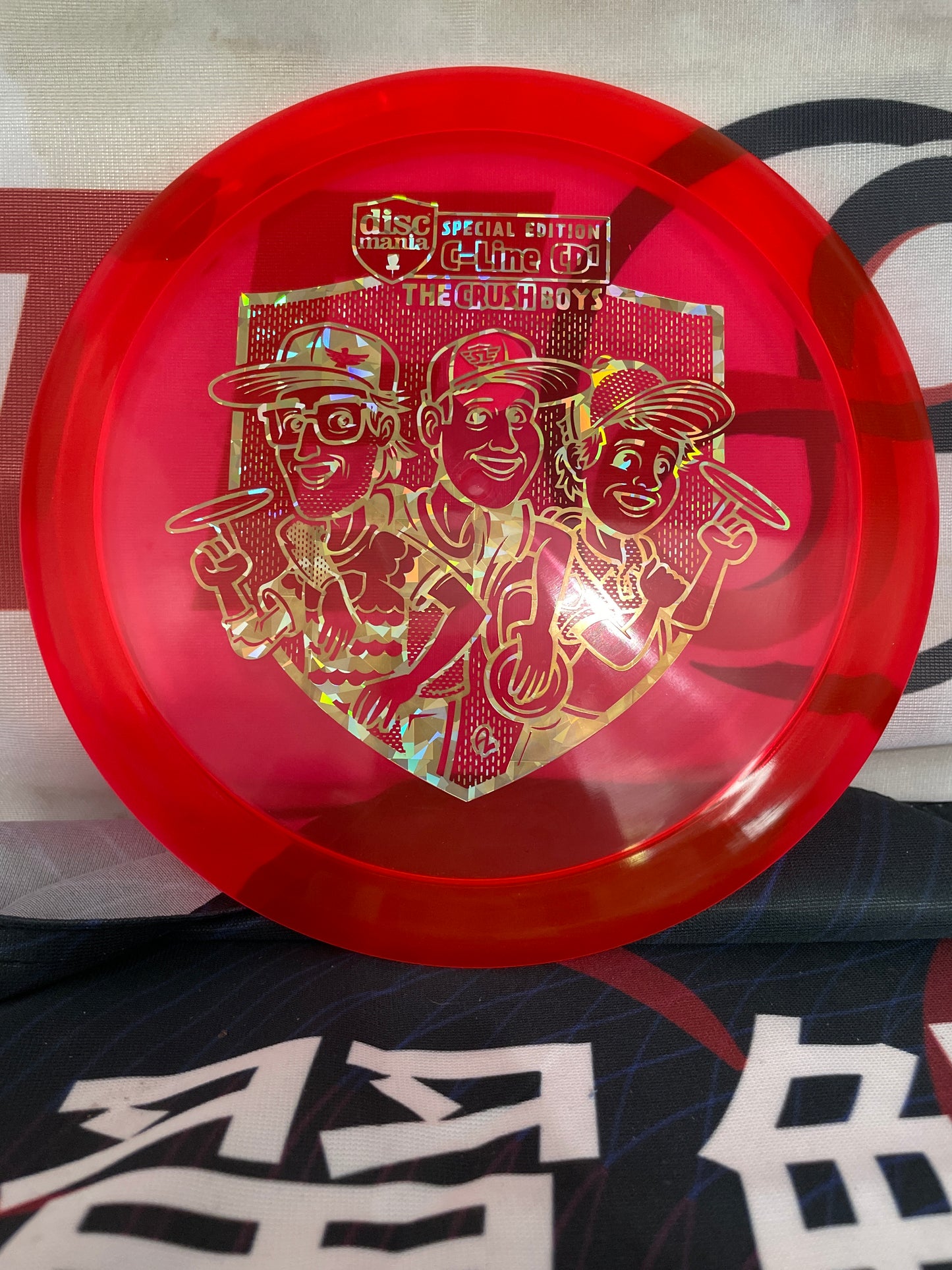 Discmania CD1 C-Line Red w/ Gold Shatter Foil 173g Crush Boys Distance Driver