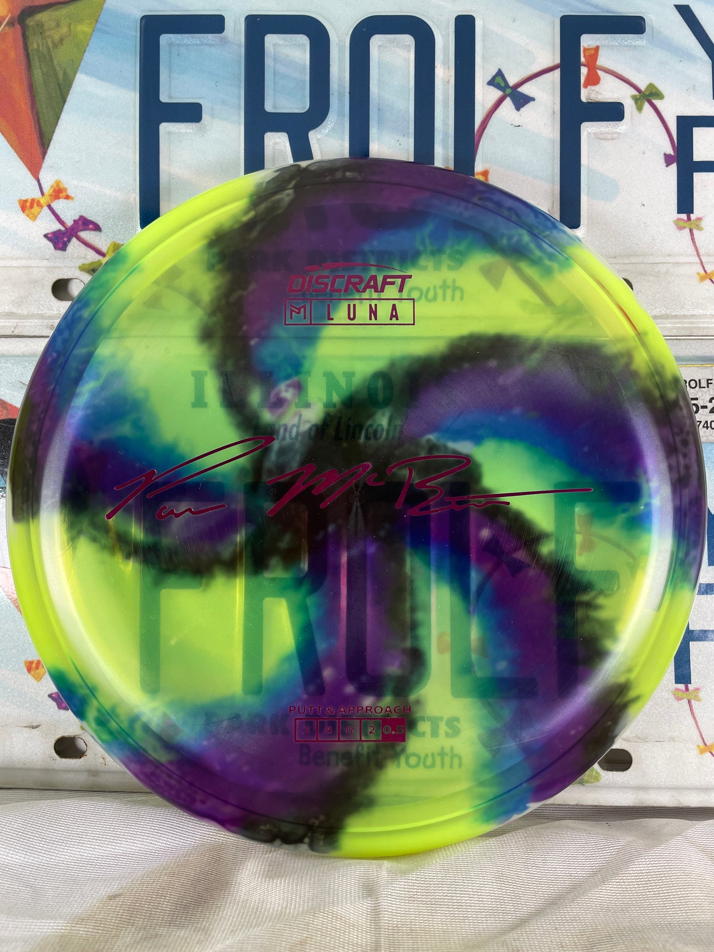 Discraft Luna McBeth Big Z Fly Dye Green & Purple 173g Putter