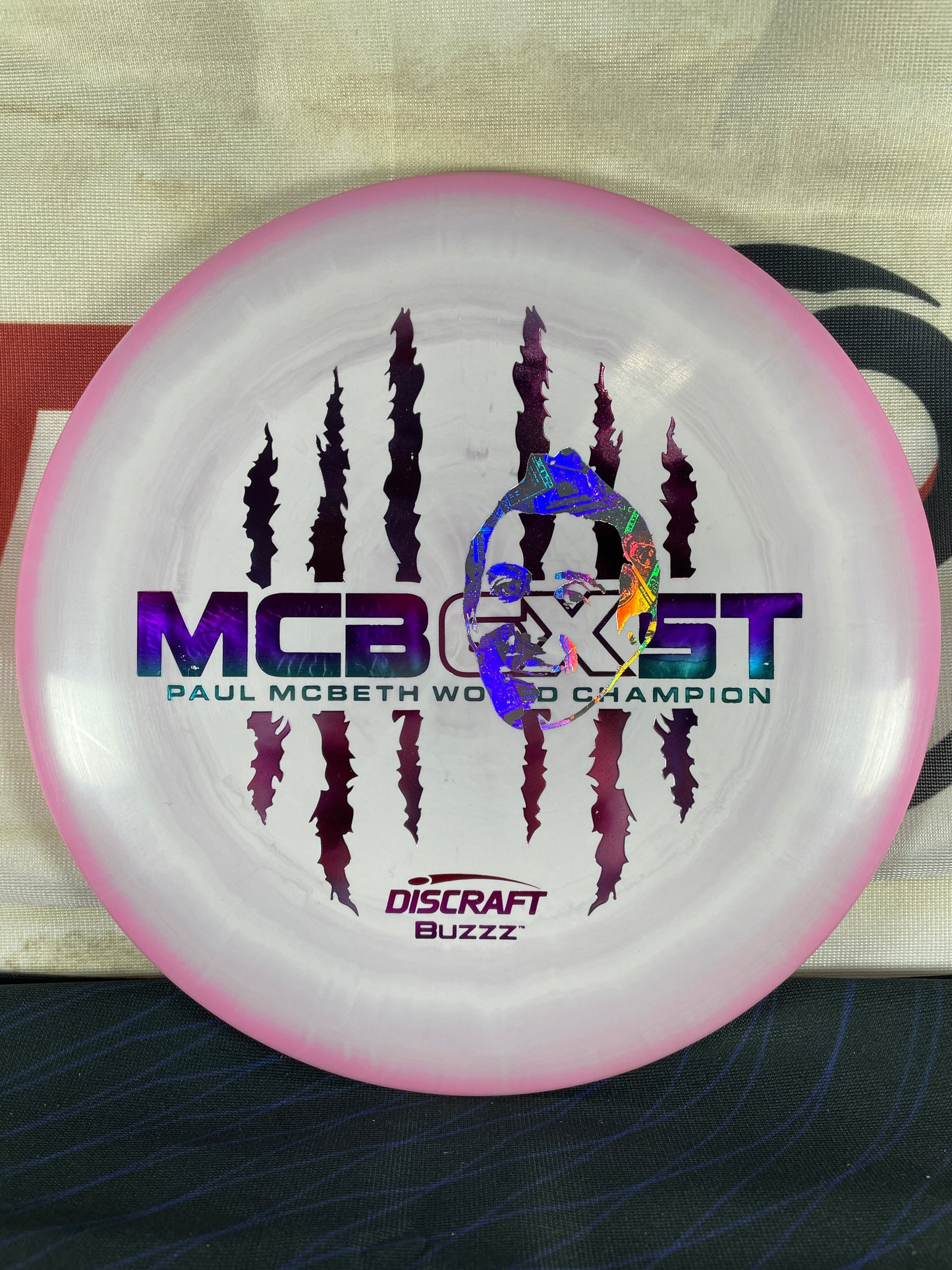 Discraft Buzzz McBeth ESP Swirl Pink 176g Misprint Midrange