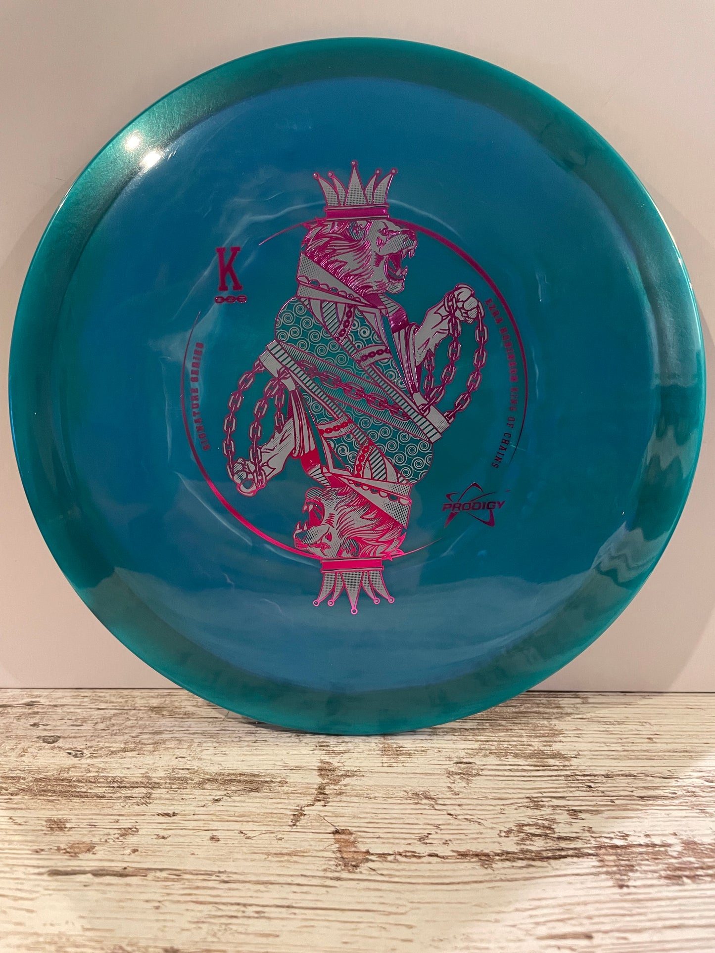 Prodigy F1 500 Spectrum Ezra Robinson King of Chains 2023 Signature Series Fairway Driver Teal 174g