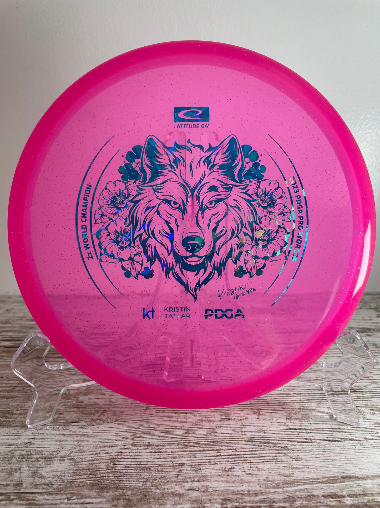 Latitude 64 Pure Opto-X 174g Pink Tattar 2x Champ Putter