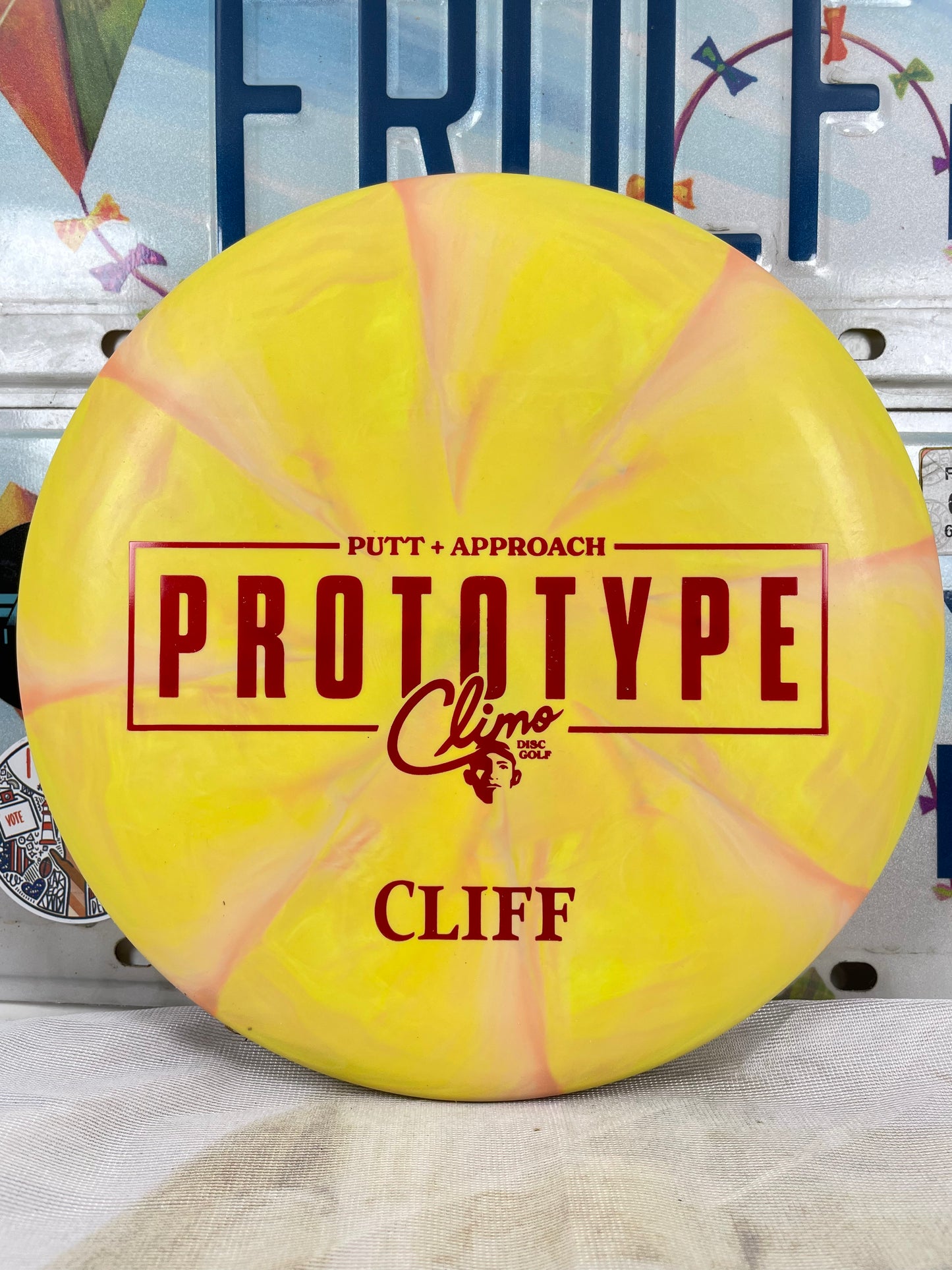 Climo Cliff Trophy Swirl Yellow 175g Prototype Putter
