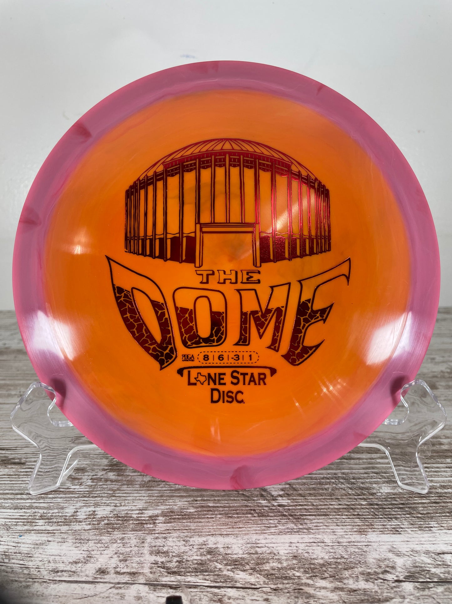 Lone Star The Dome Bravo 171g Orange-Pink Swirl Fairway Driver