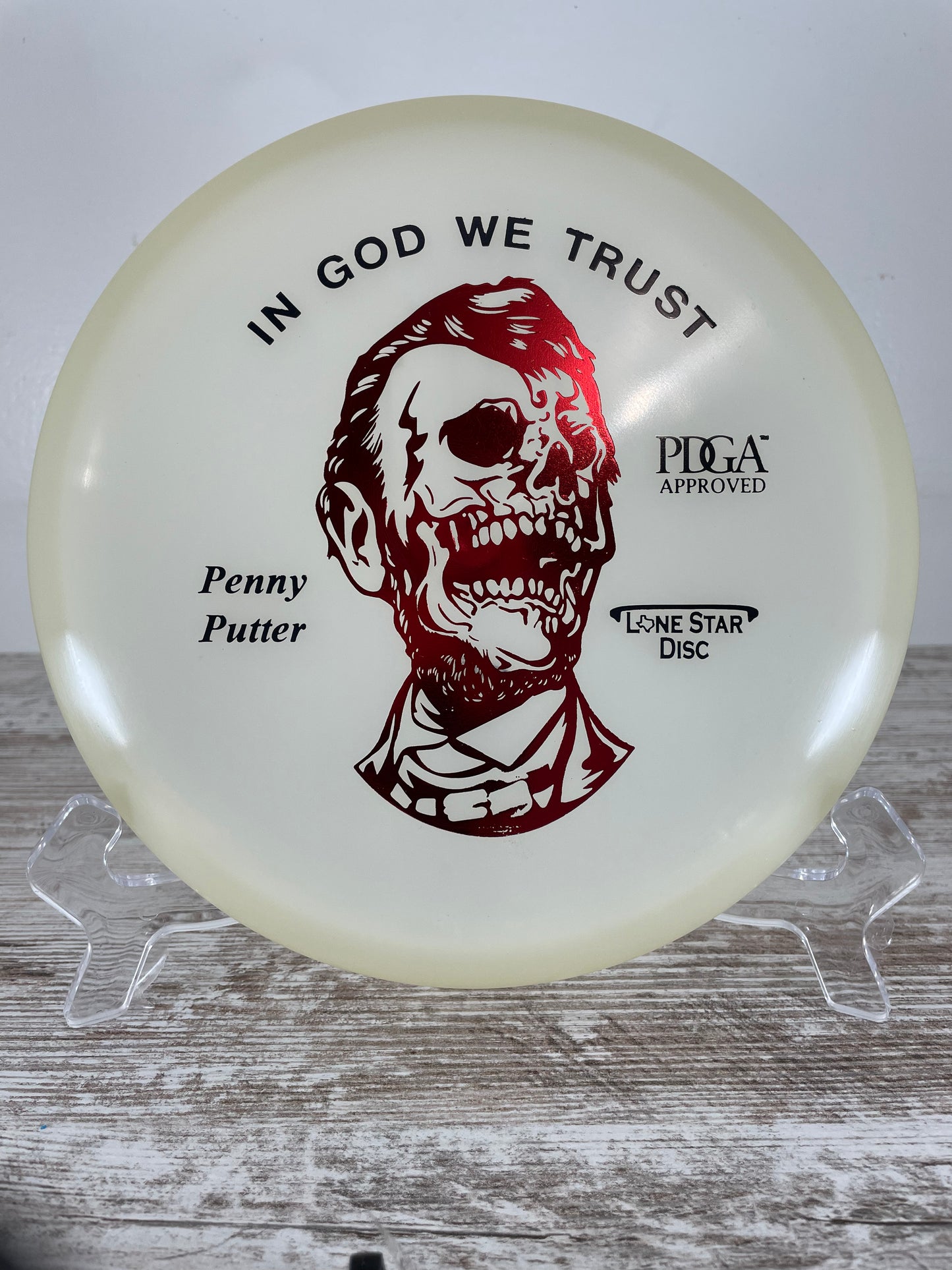 Lone Star Penny Putter Friday The 13th Edition Zombie 172g Glow Putter