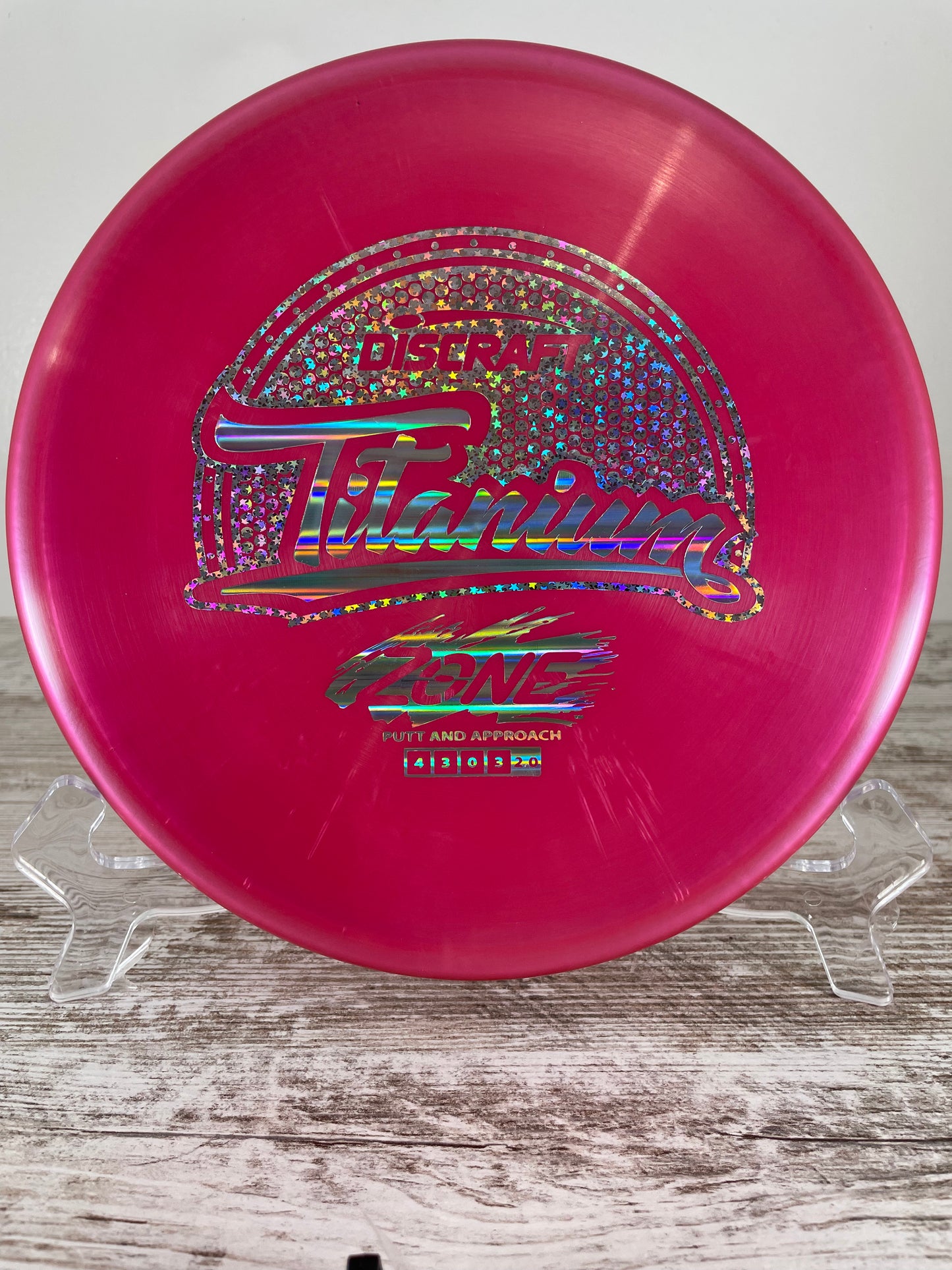 Discraft Zone Titanium Pink w/ Silver Stars Foil 171g Putter