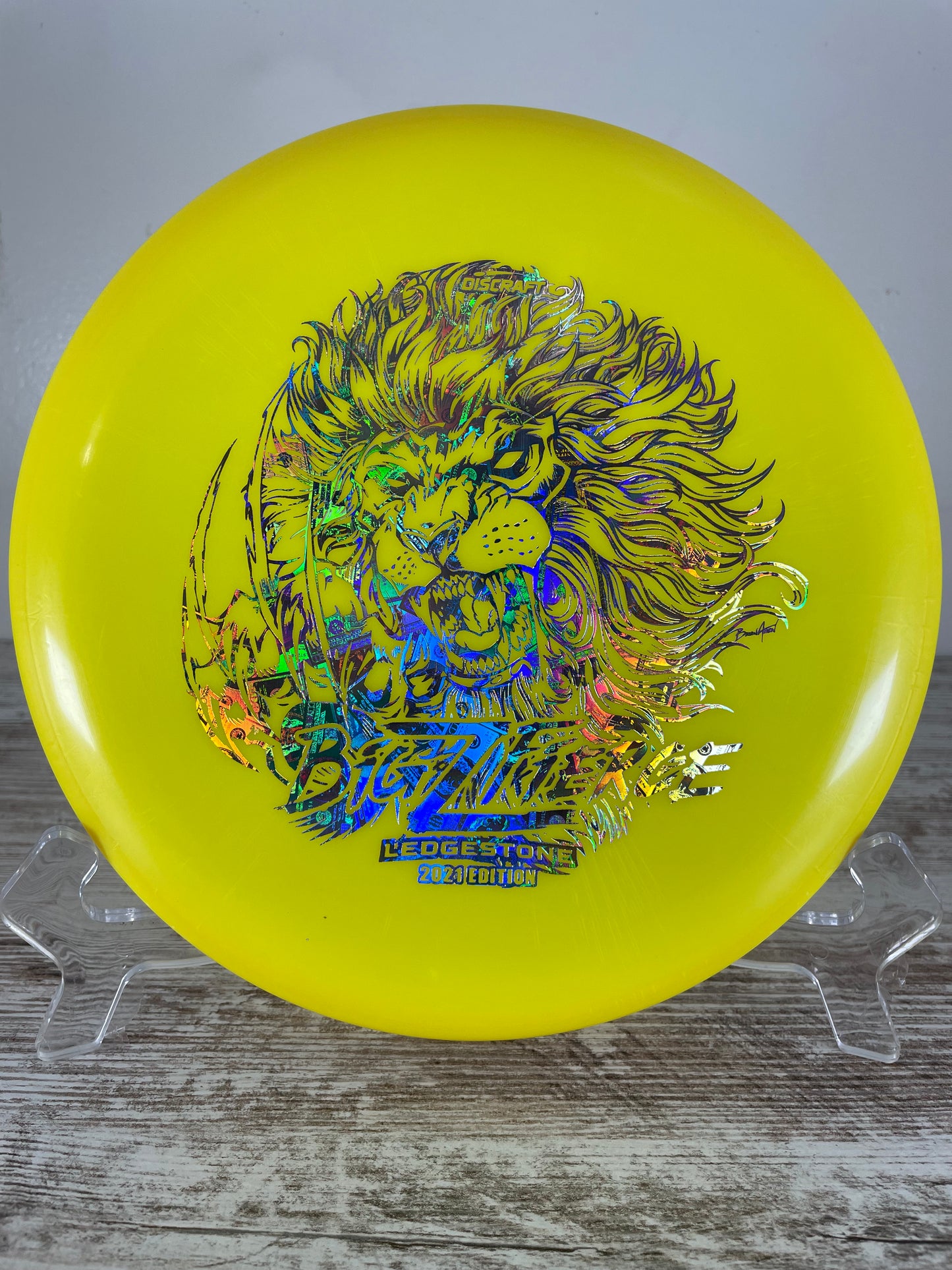 Discraft Fierce Big Z Yellow w/ Silver Money Foil 173g Ledgestone 2021 Edition Putter