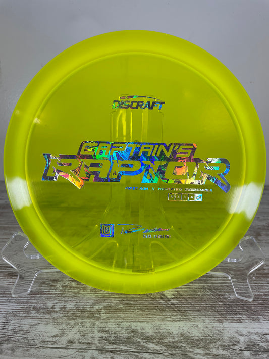 Discraft Captain's Raptor Ulibarri Special Z Yellow w/ Money Foil 173g First Run Distance Driver