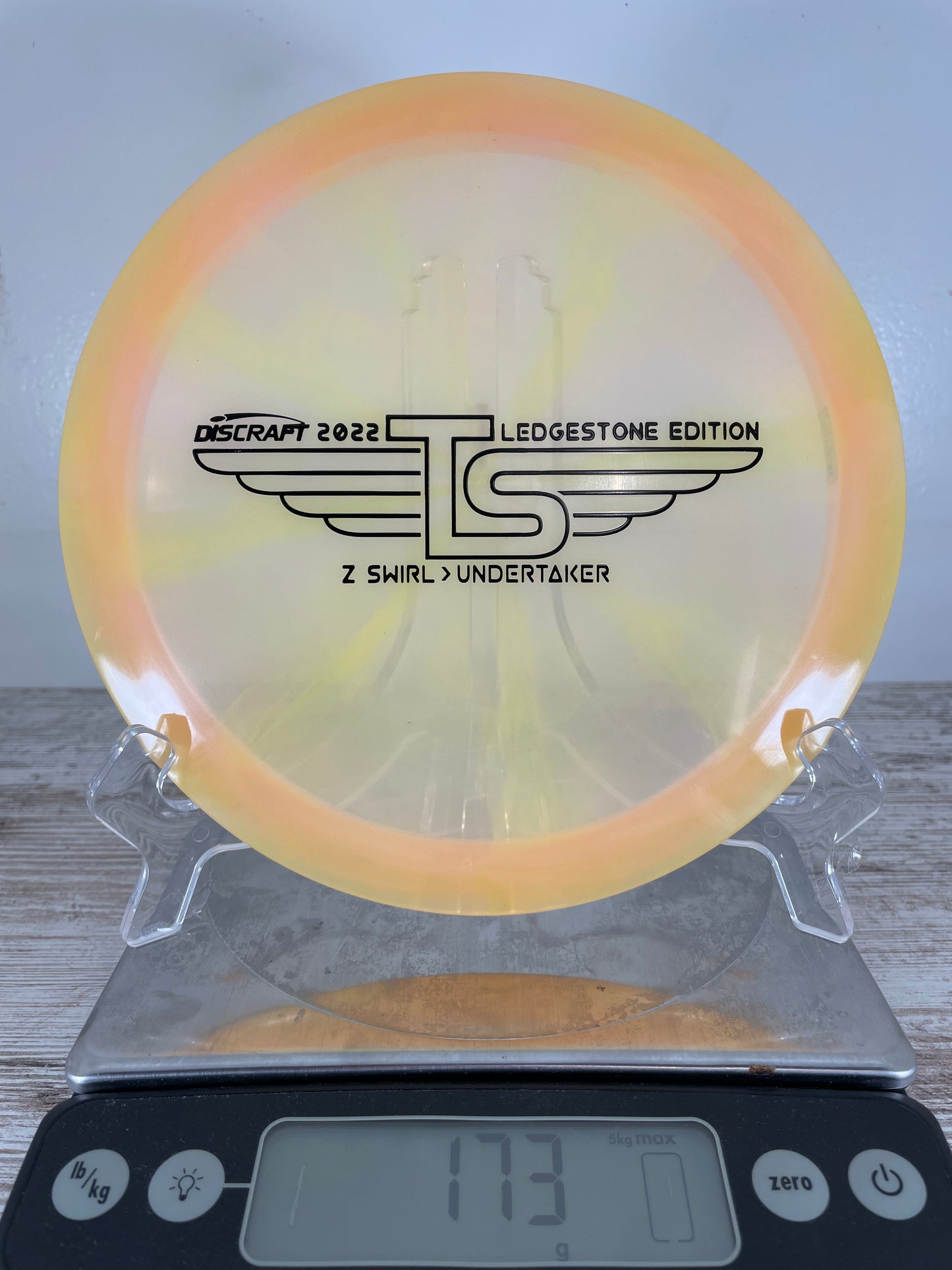 Discraft Undertaker Z Swirl Orange 173g 2022 Ledgestone Distance Driver