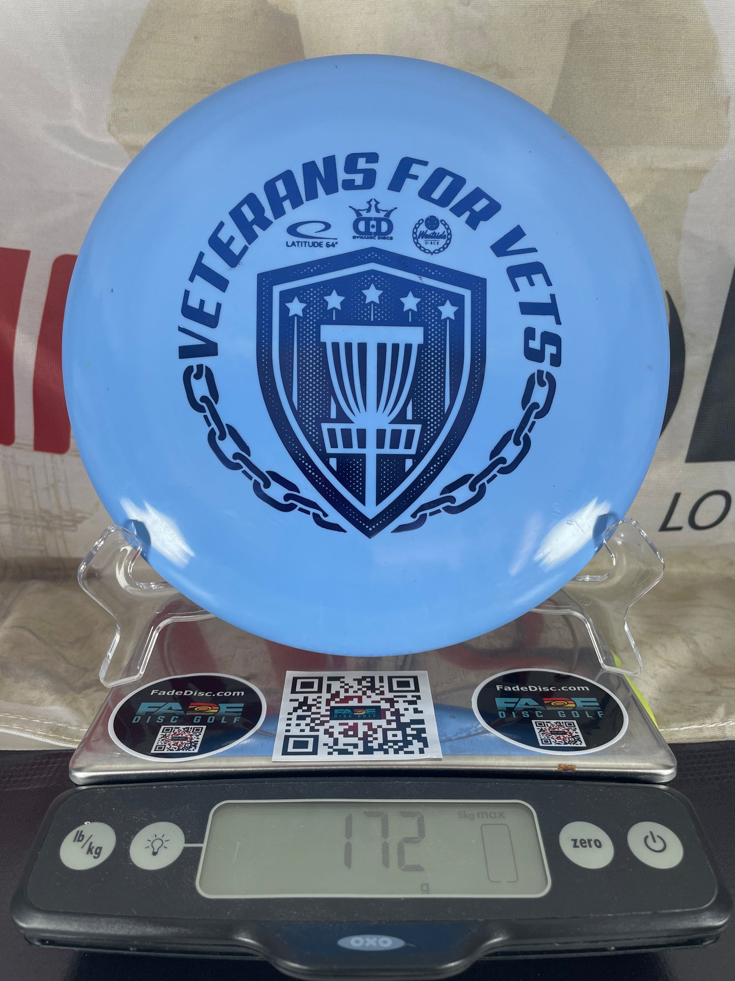 Dynamic Discs Patrol Fuzion Blue 172g Veterans for Vets Stamp Midrange