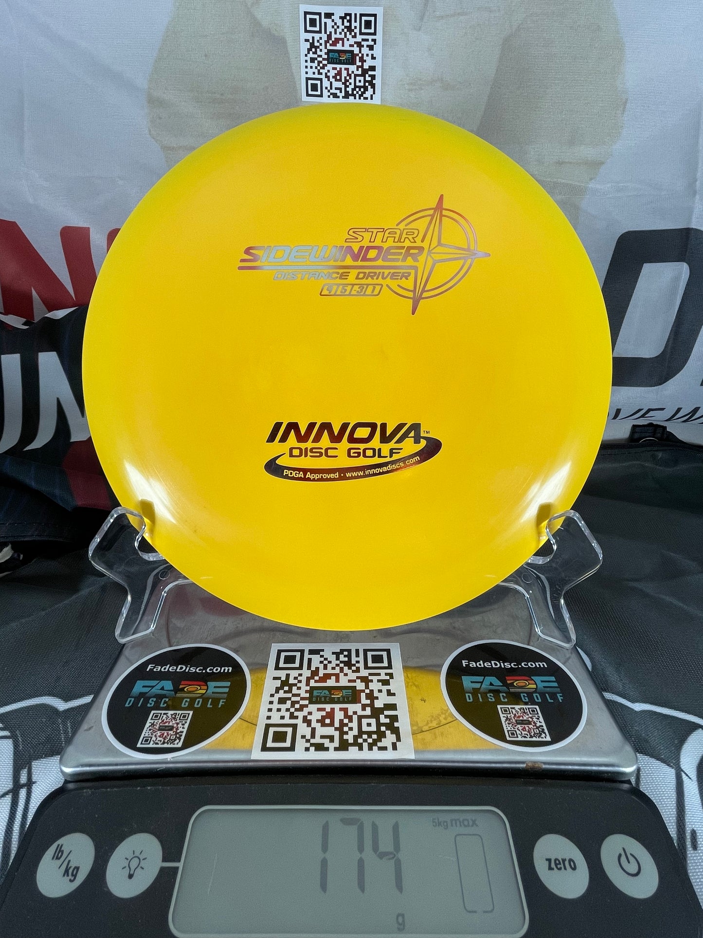Innova Sidewinder Star Yellow 176g Distance Driver