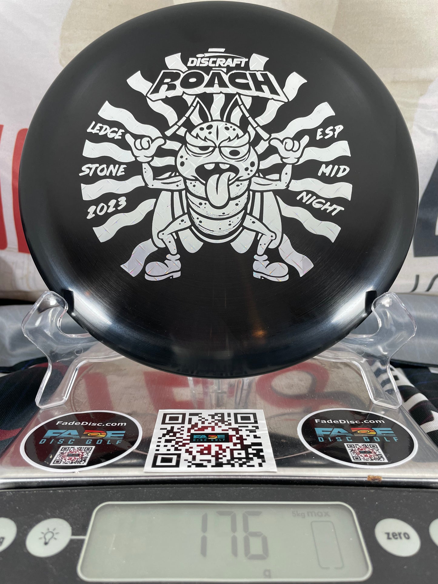 Discraft Roach ESP 176g Black w/Silver Foil Ledgestone ‘23 Putter