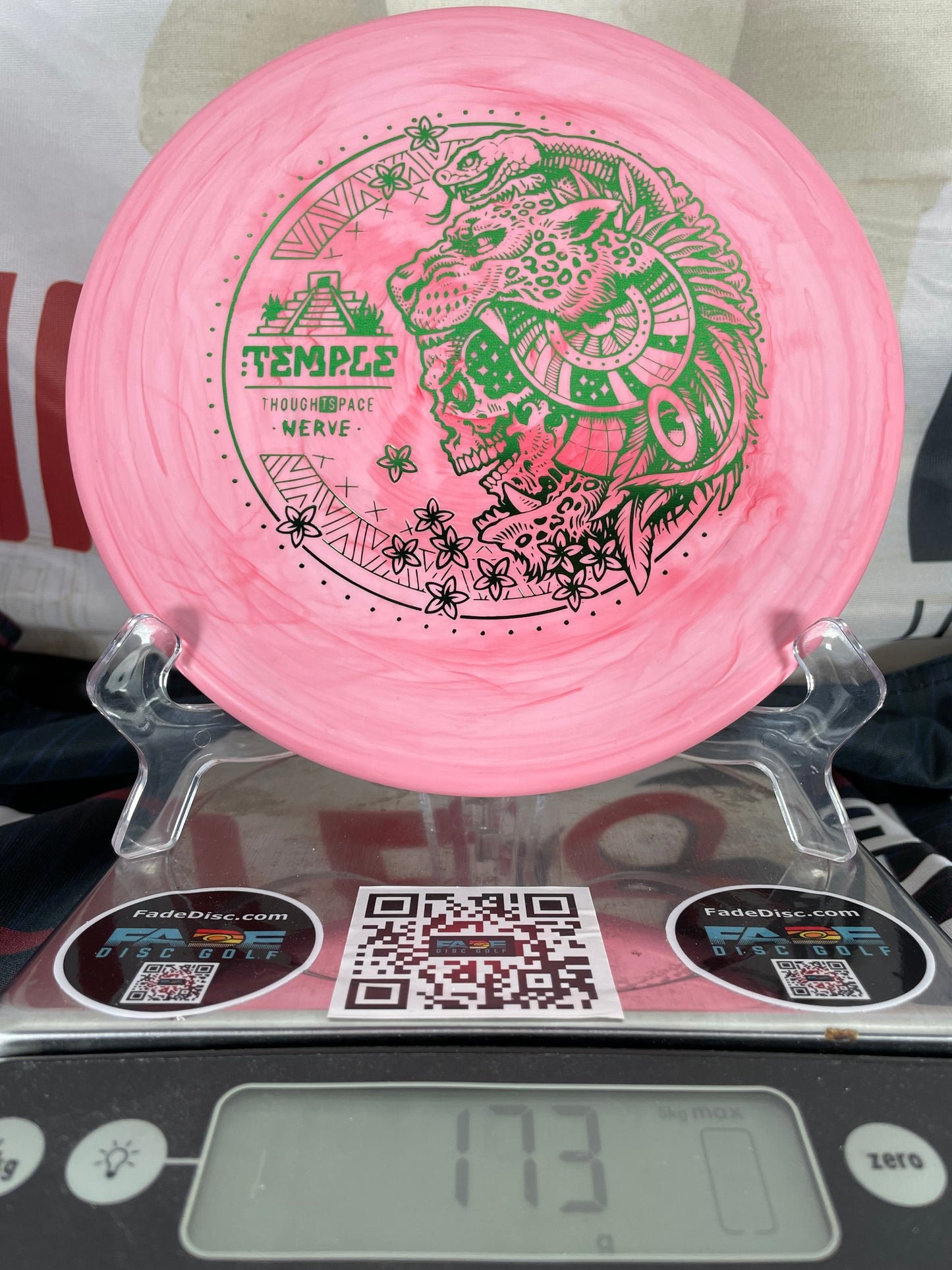 Thought Space Temple Nerve 173g Pink Swirl w/ Green Foil Midrange