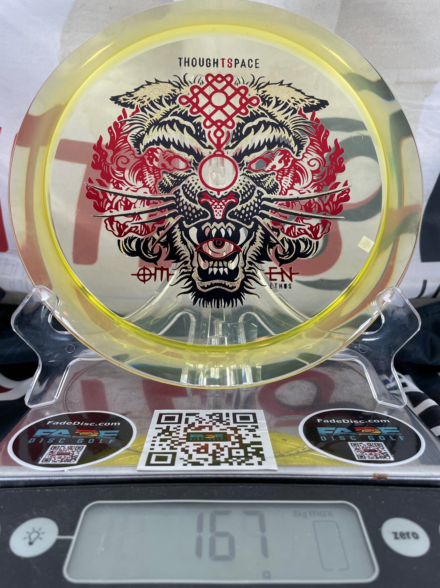Thought Space Omen Ethos 167g Yellow w/ Red-Black Foil Distance Driver