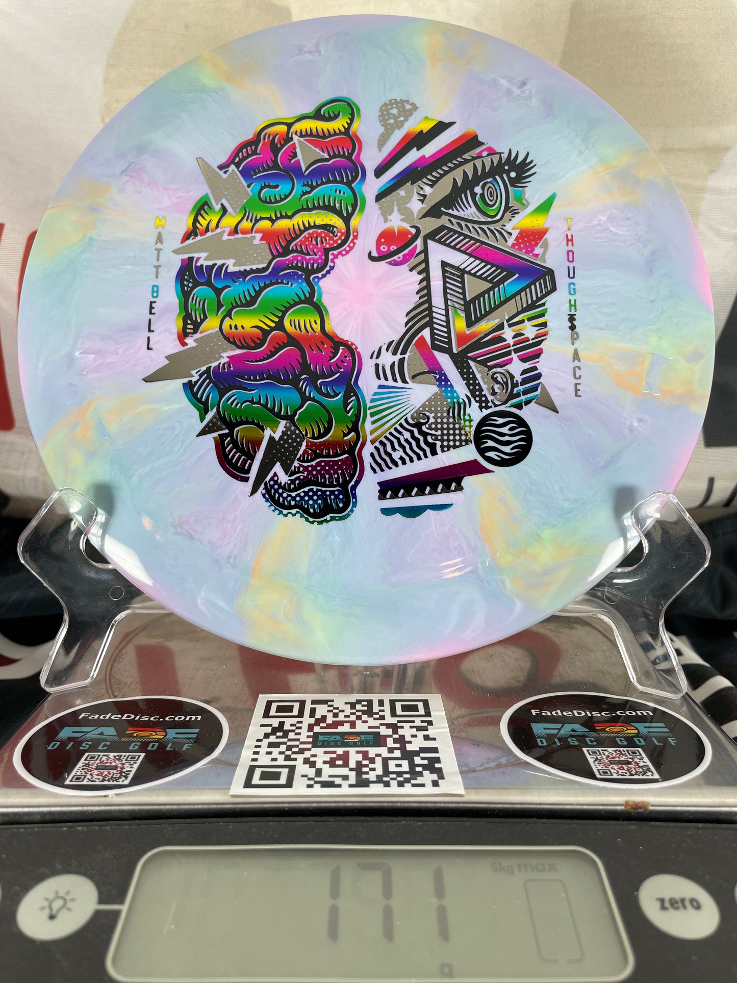 Thought Space Synapse Nebula Aura 171g Light Blue-Purple Swirl w/ Rainbow Foil Matt Bell Distance Driver