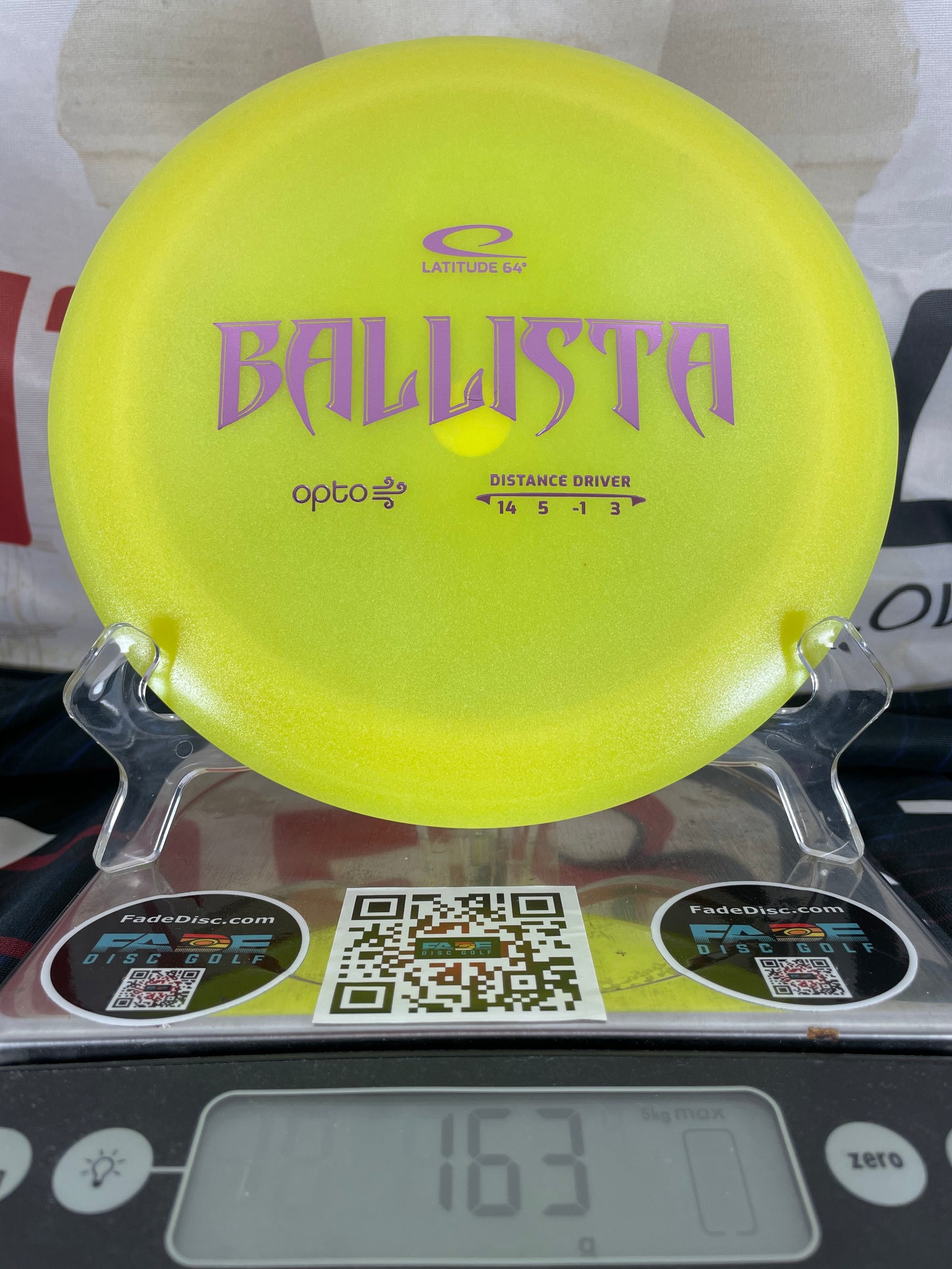 Latitude 64 Ballista Opto Air Yellow 163g Distance Driver
