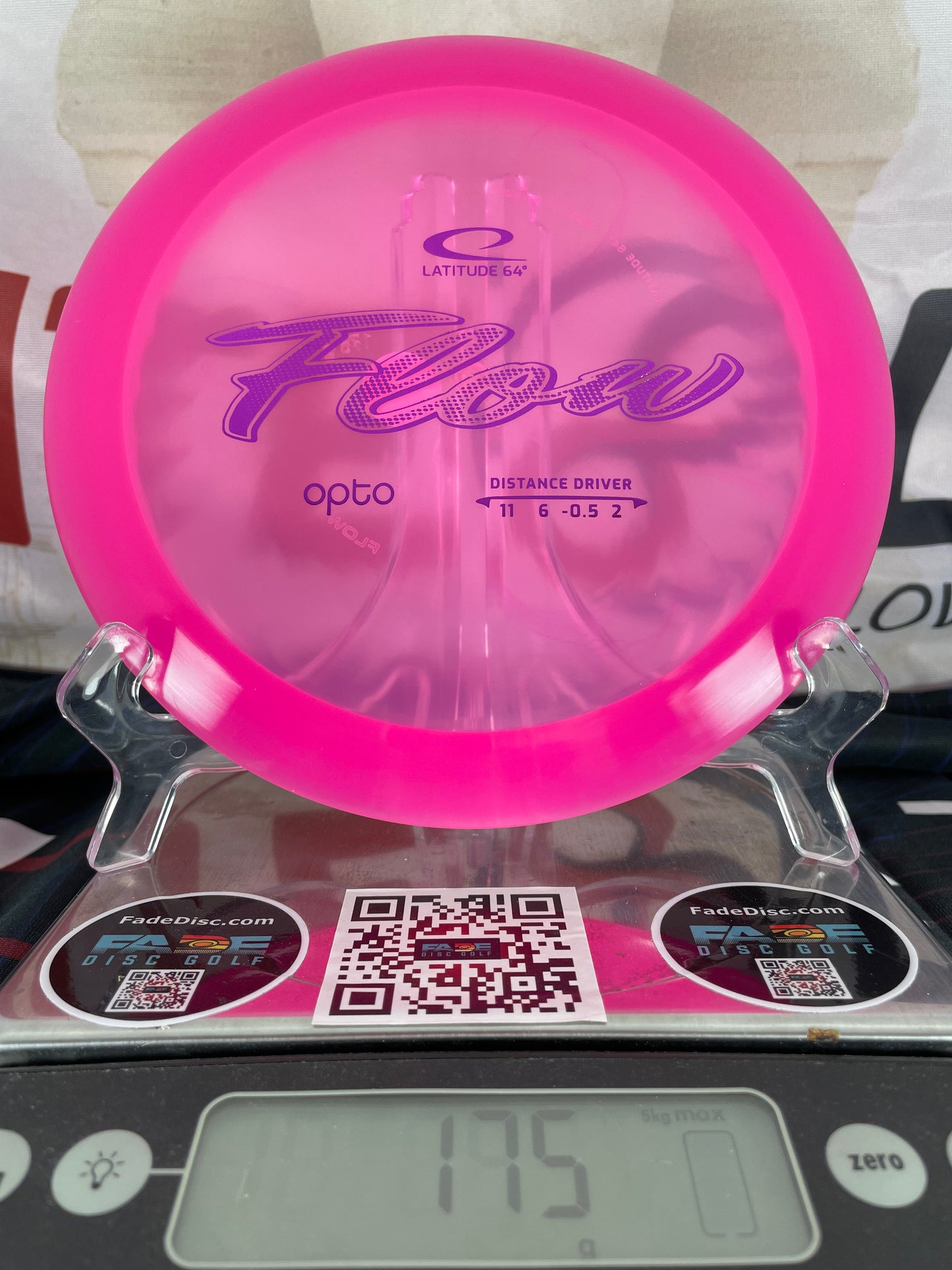 Latitude 64 Flow Opto Pink w/ Purple Foil 175g Distance Driver