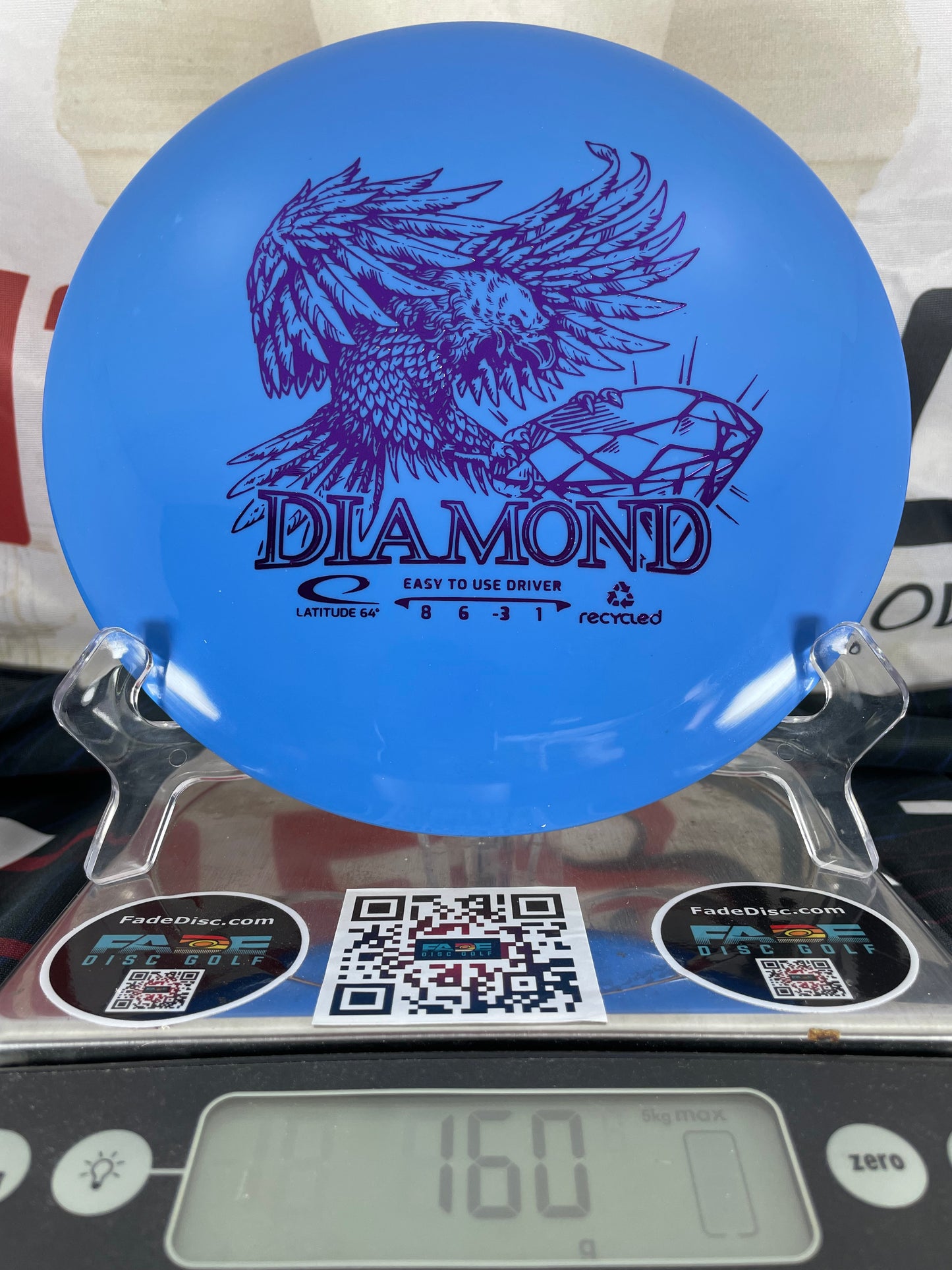 Latitude 64 Diamond Recycled 160g Blue w/ Purple Foil Fairway Driver