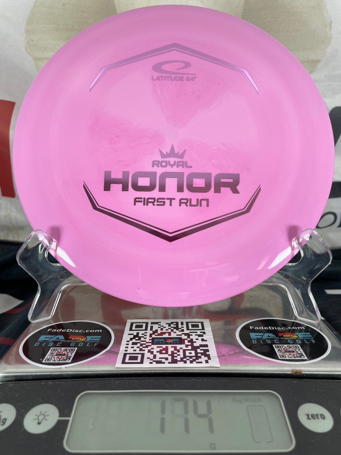 Latitude 64 Honor Royal Grand First Run 174g Pink w/ Pink Foil Fairway Driver