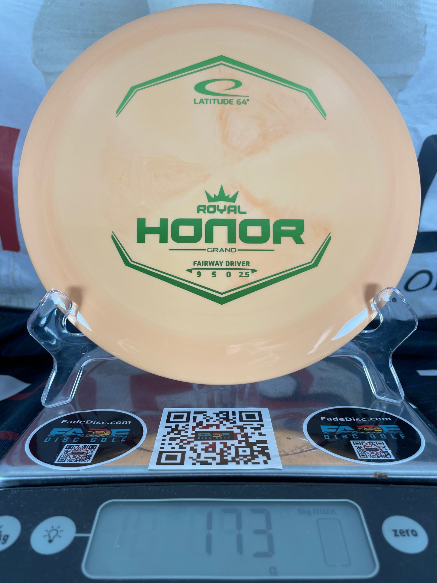 Latitude 64 Honor Royal Grand 173g Light Orange w/ Green Foil Fairway Driver