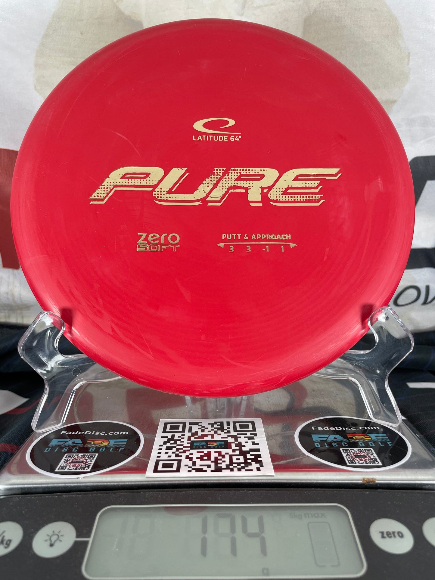Latitude 64 Pure Zero Soft 174g Red w/ Gold Foil Putter