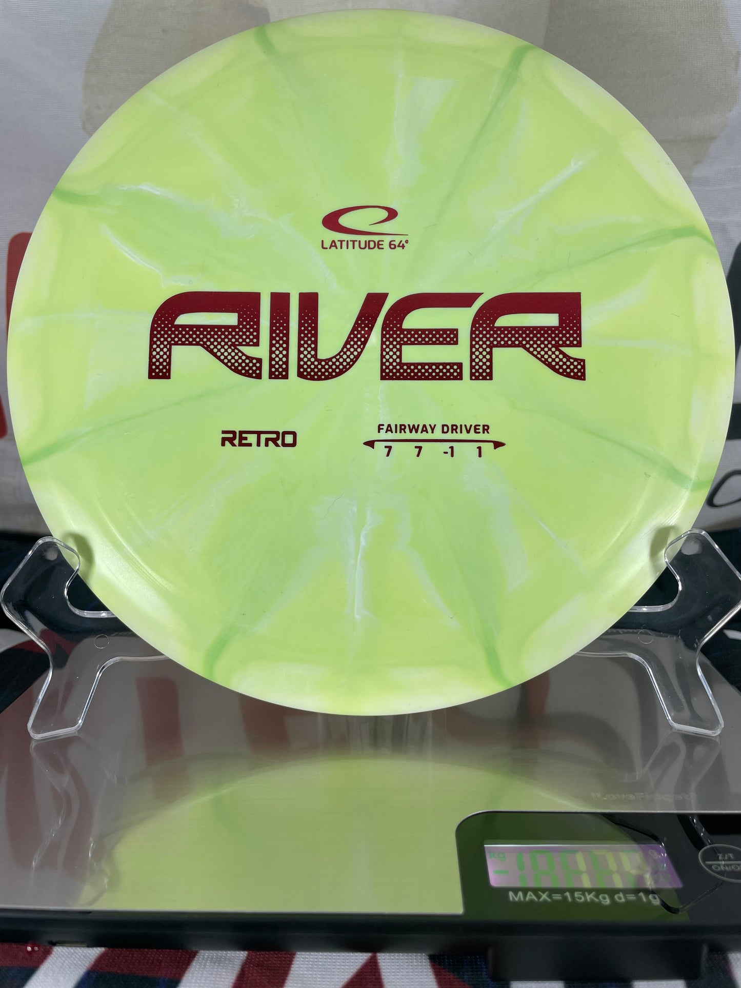 Latitude 64 River Retro Burst 173g Green w/ Red Foil Fairway Driver