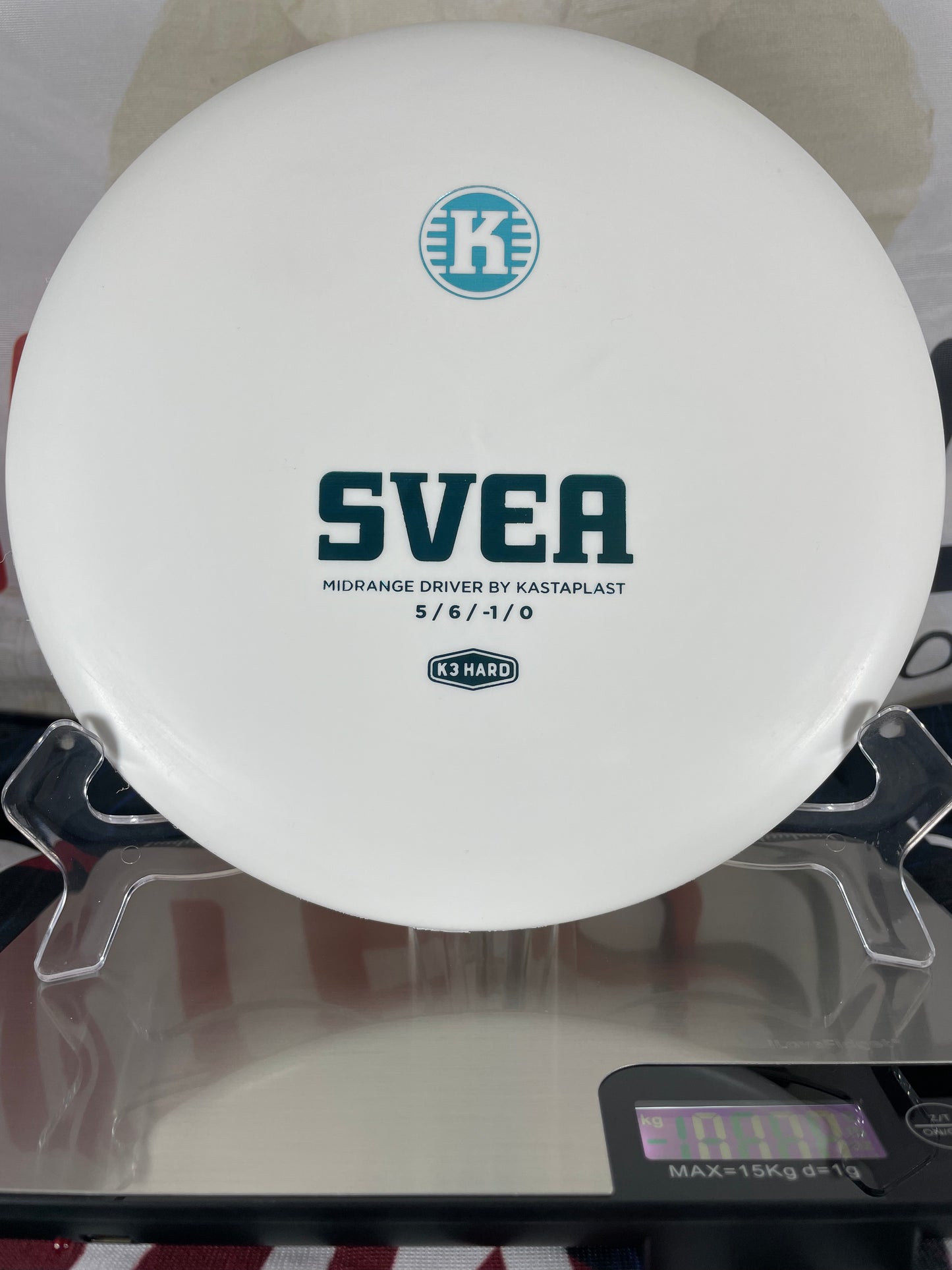 Kastaplast Svea K3 Hard 177g White w/ Blue Foil Midrange