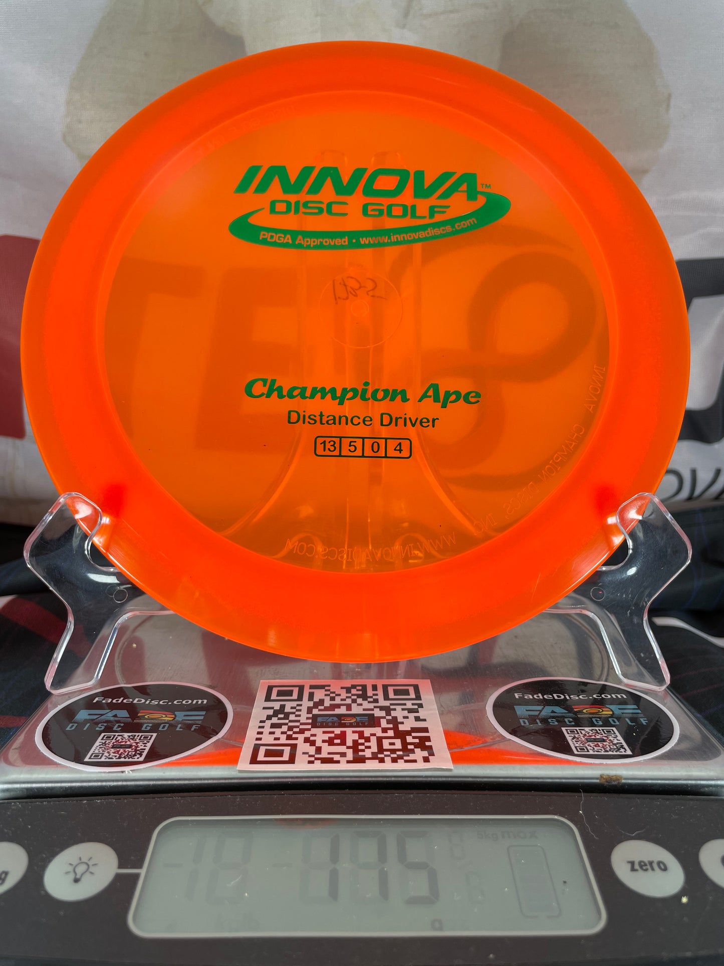 Innova Ape Champion Orange w/ Green Foil 175g Distance Driver