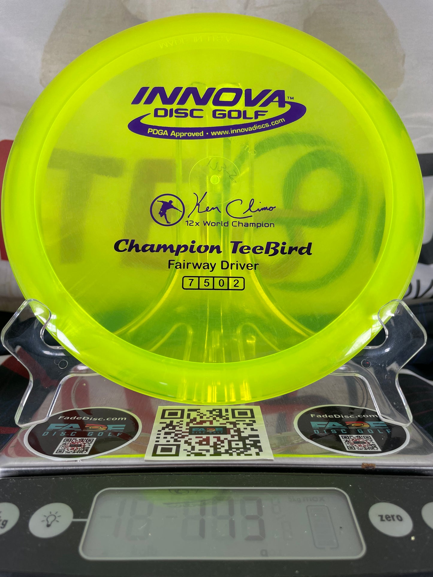 Innova Teebird Champion 173g Yellow w/ Black Foil Climo Fairway Driver