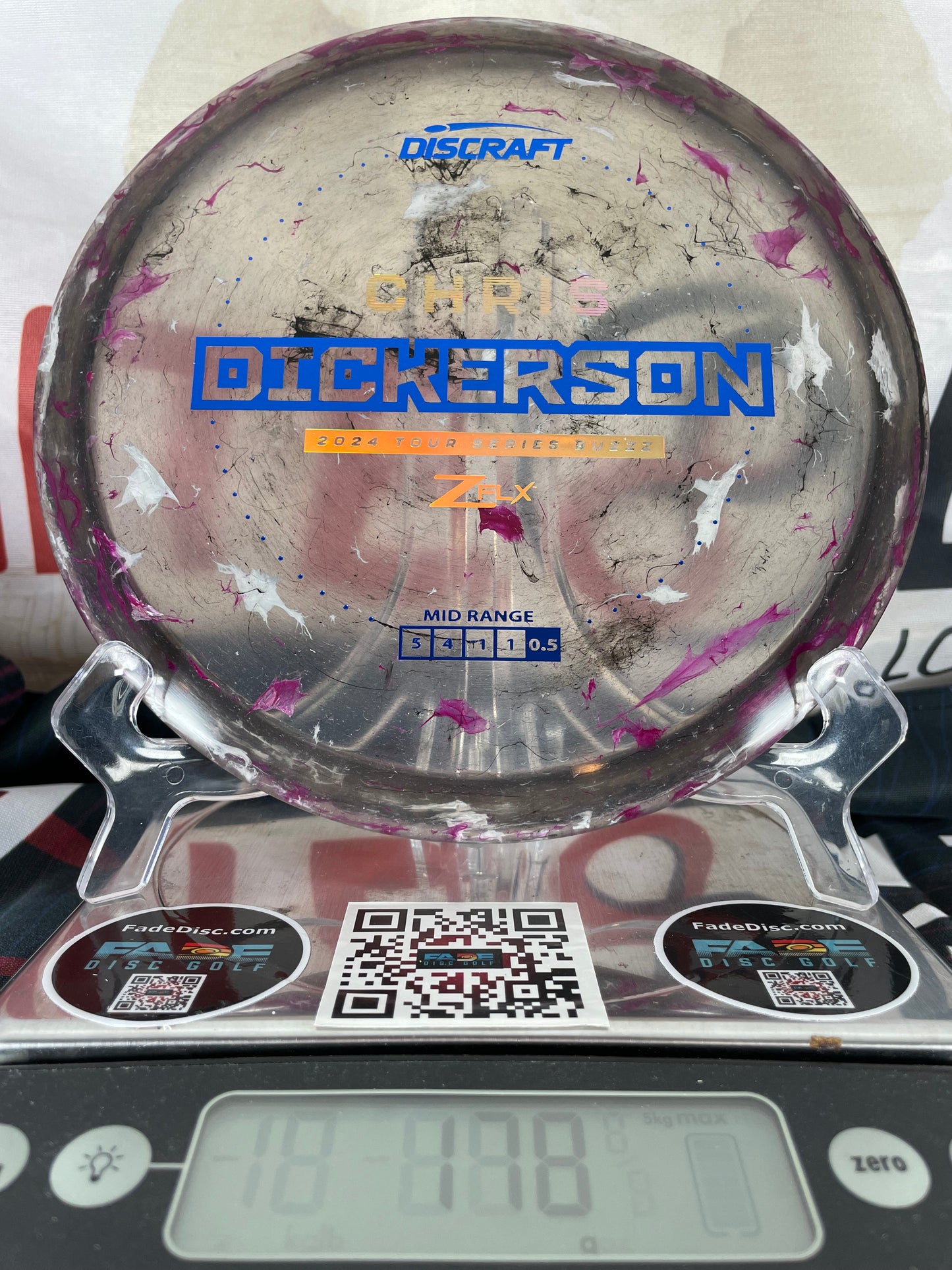 Discraft Buzzz Jawbreaker Z FLX 178g Black-Purple w/ Gold-Blue Foil Dickerson Tour Series Midrange