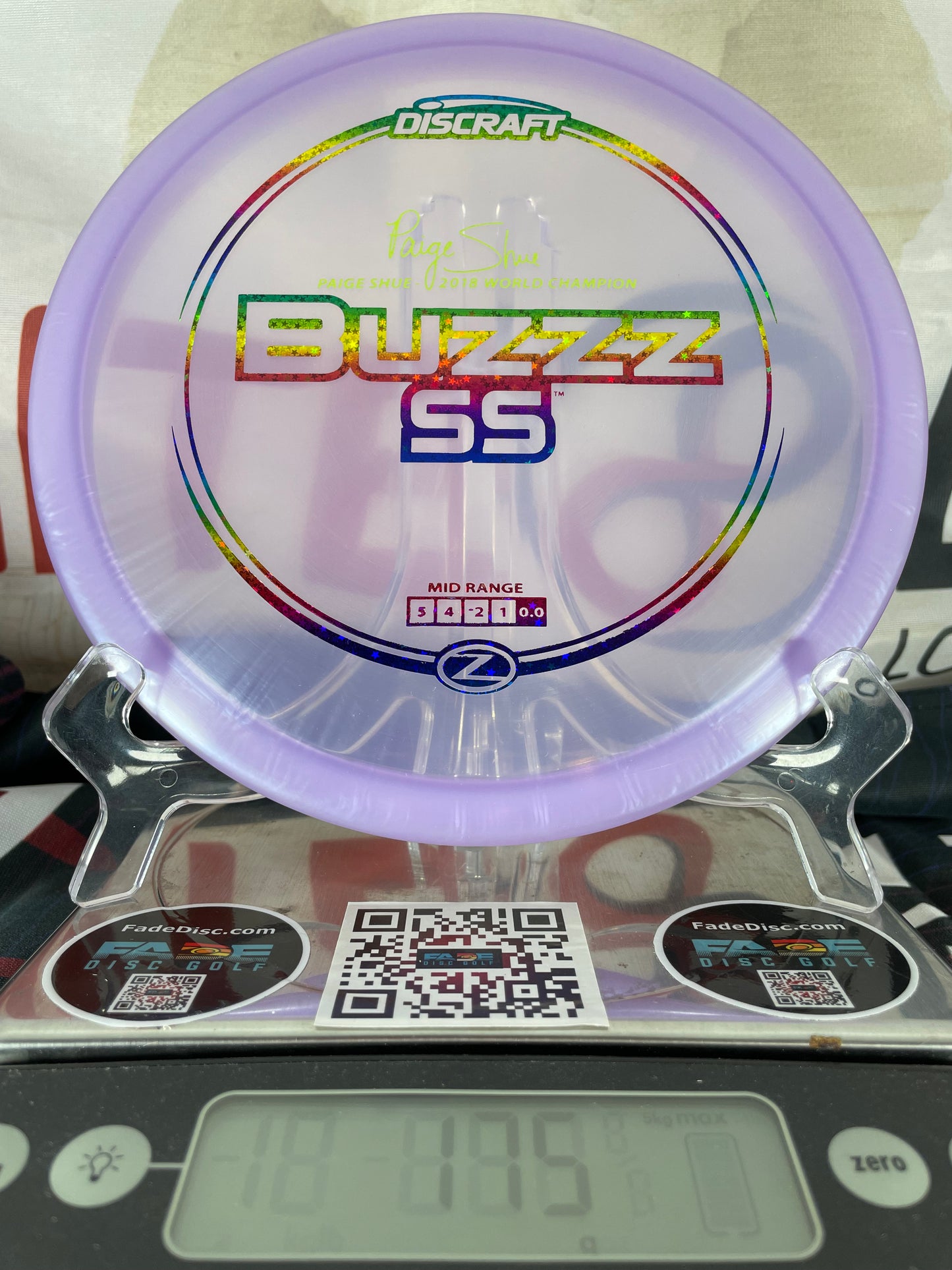 Discraft Buzzz SS Z Line 175g Light Purple w/ Rainbow Stars Foil Shue Signature Series Midrange
