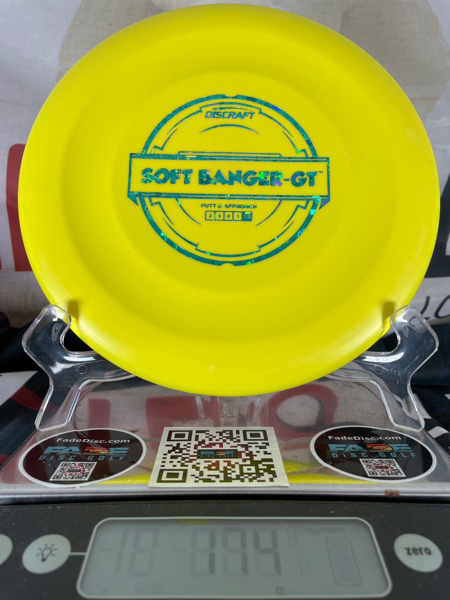 Discraft Soft Banger GT Putter Line 174g Yellow w/ Green Clovers Foil Putter