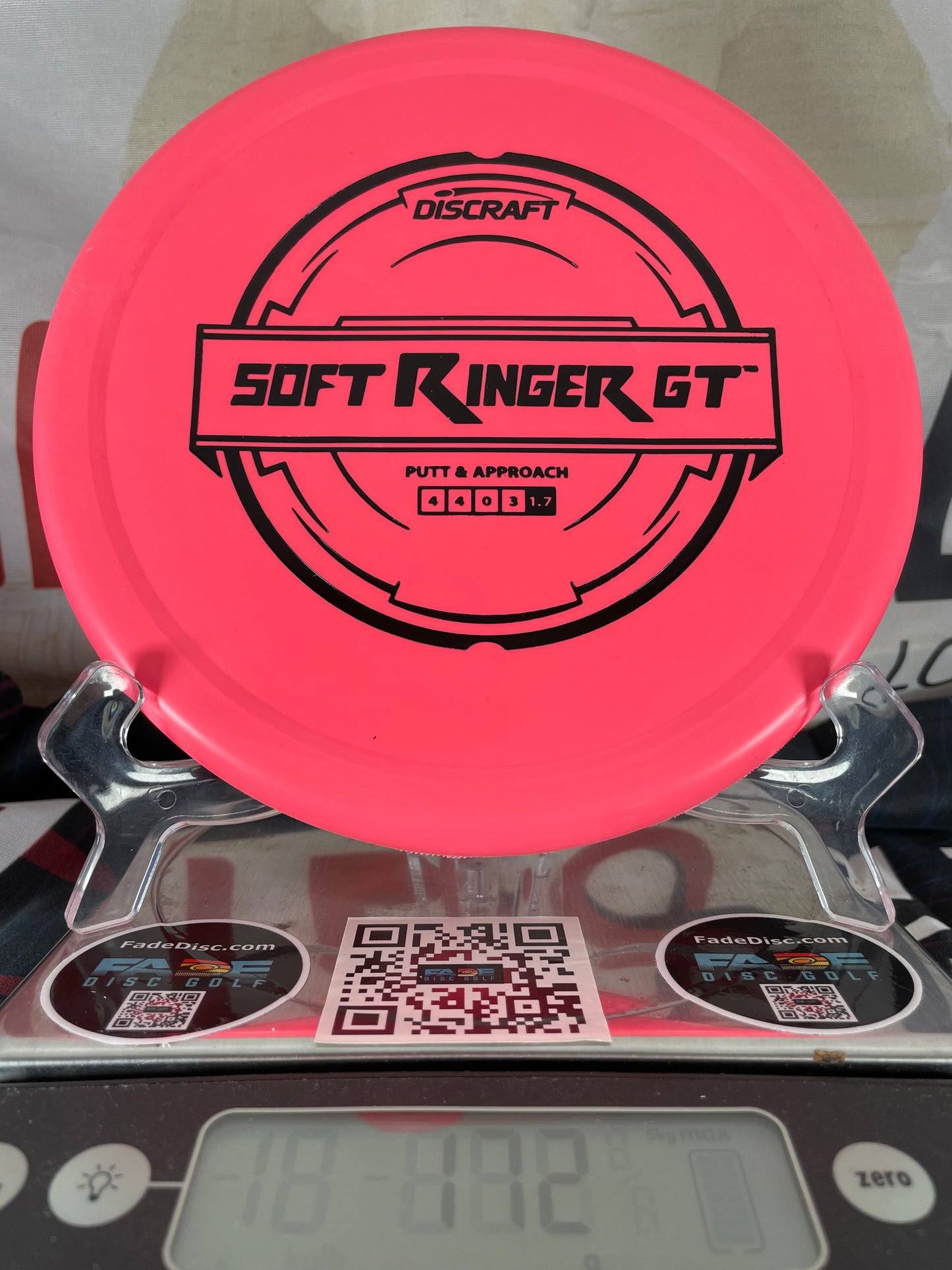 Discraft Ringer GT Putter Line Soft Pink w/ Black Foil 172g Putter
