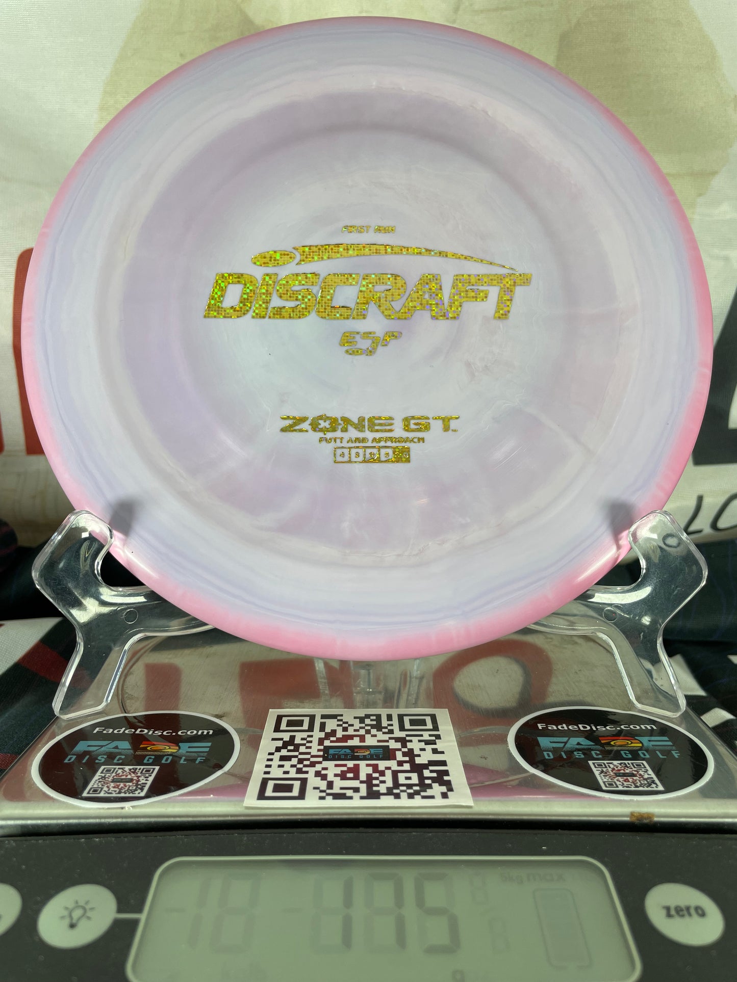 Discraft Zone GT First Run ESP Purple w/ Gold Glitter Foil 175g Putter