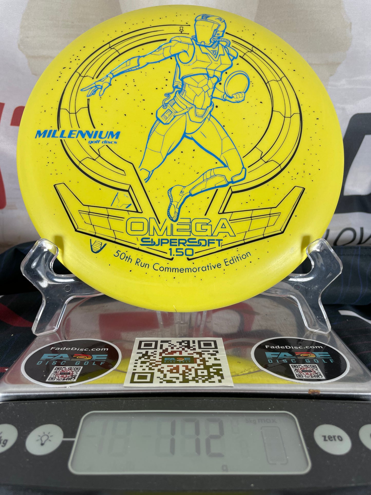 Millennium Omega SuperSoft 172g Yellow w/ Blue Foil 50th Run Commemorative Edition Putter