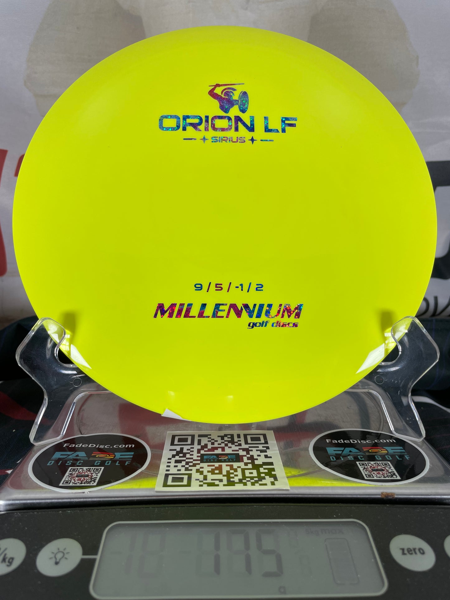 Millennium Orion LF Sirius 175g Yellow w/ Multicolor Glitter Foil Distance Driver