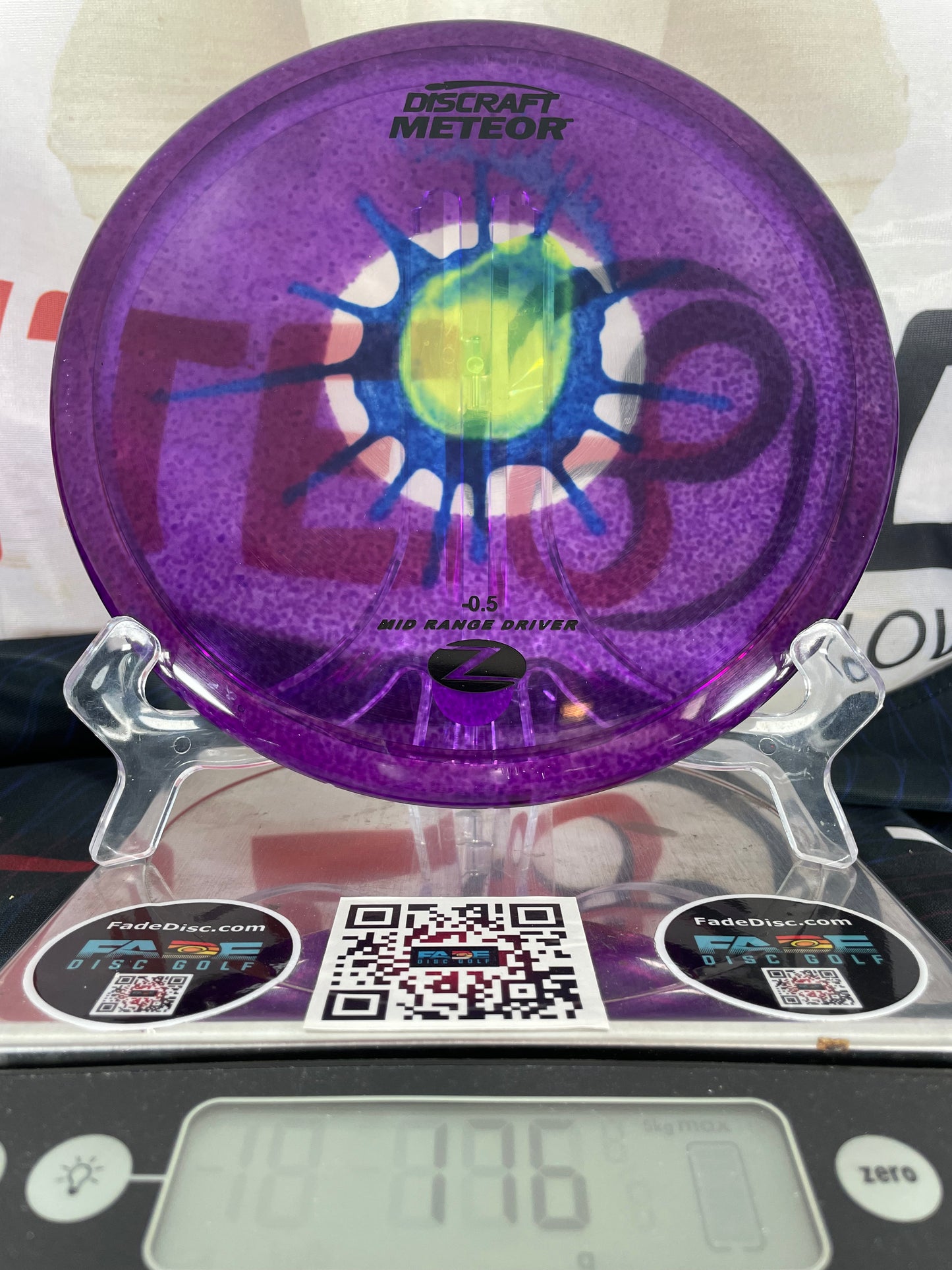 Discraft Meteor Z Line Fly Dye Purple w/ Black Foil 176g Midrange