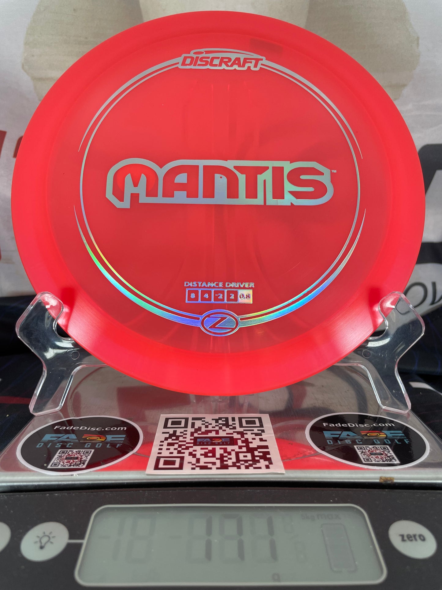 Discraft Mantis Z Line Red w/ Silver Foil 171g Fairway Driver