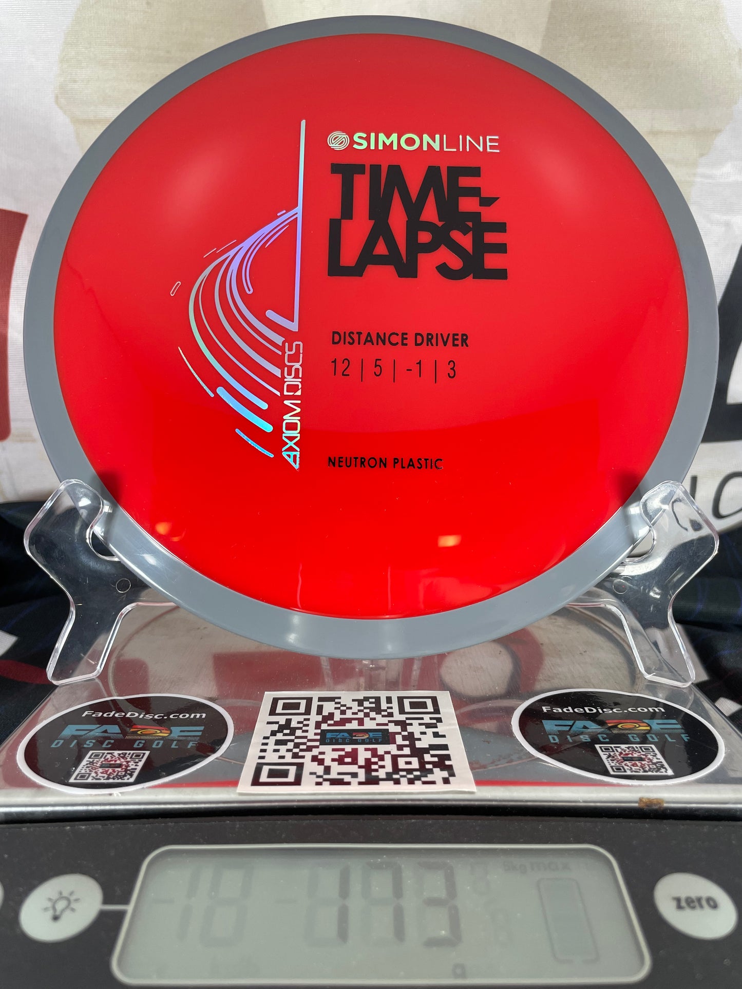 Axiom Time Lapse Neutron Red 173g Distance Driver