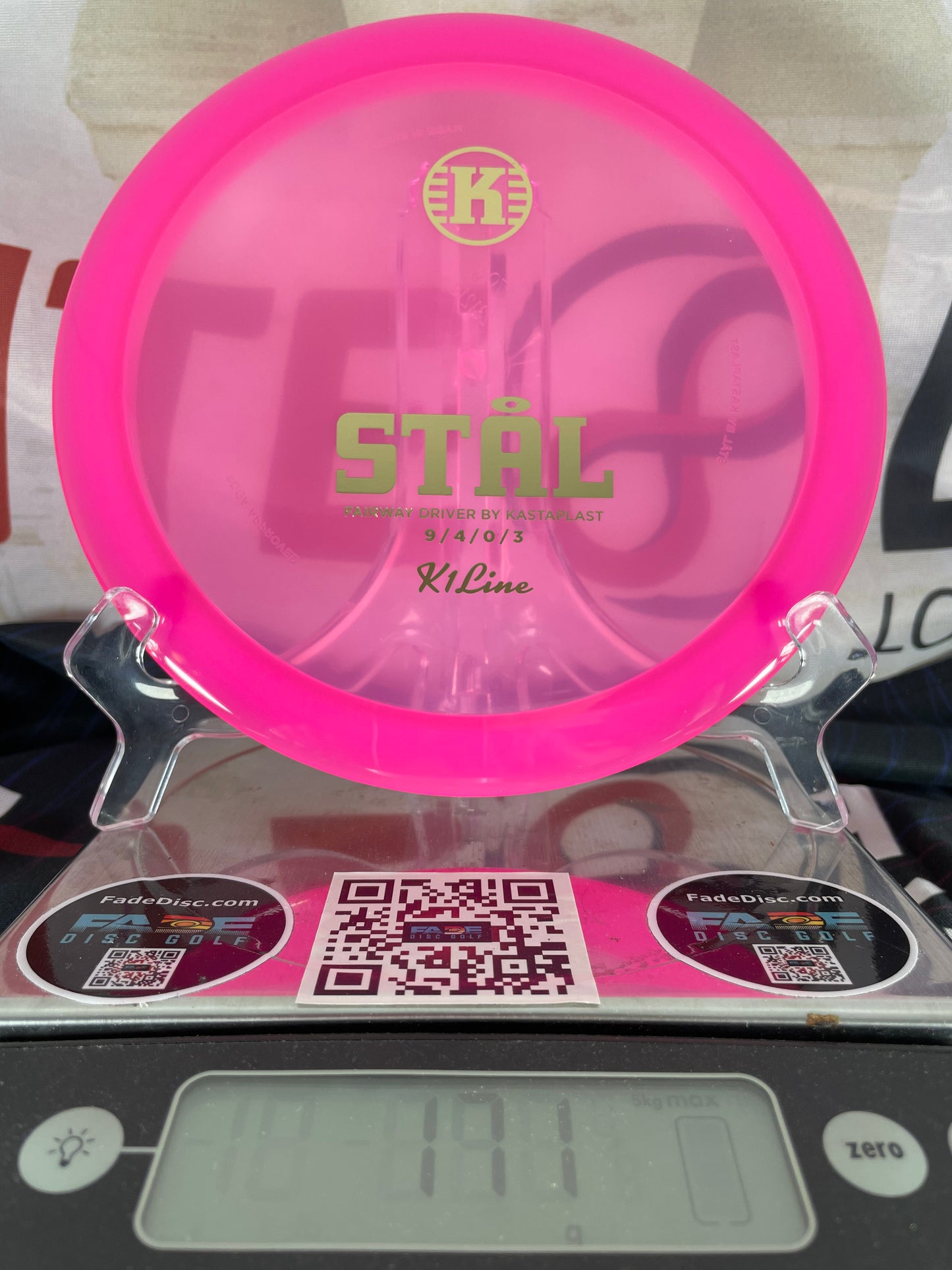 Kastaplast Stal K1 171g Pink w/ Gold Foil Fairway Driver