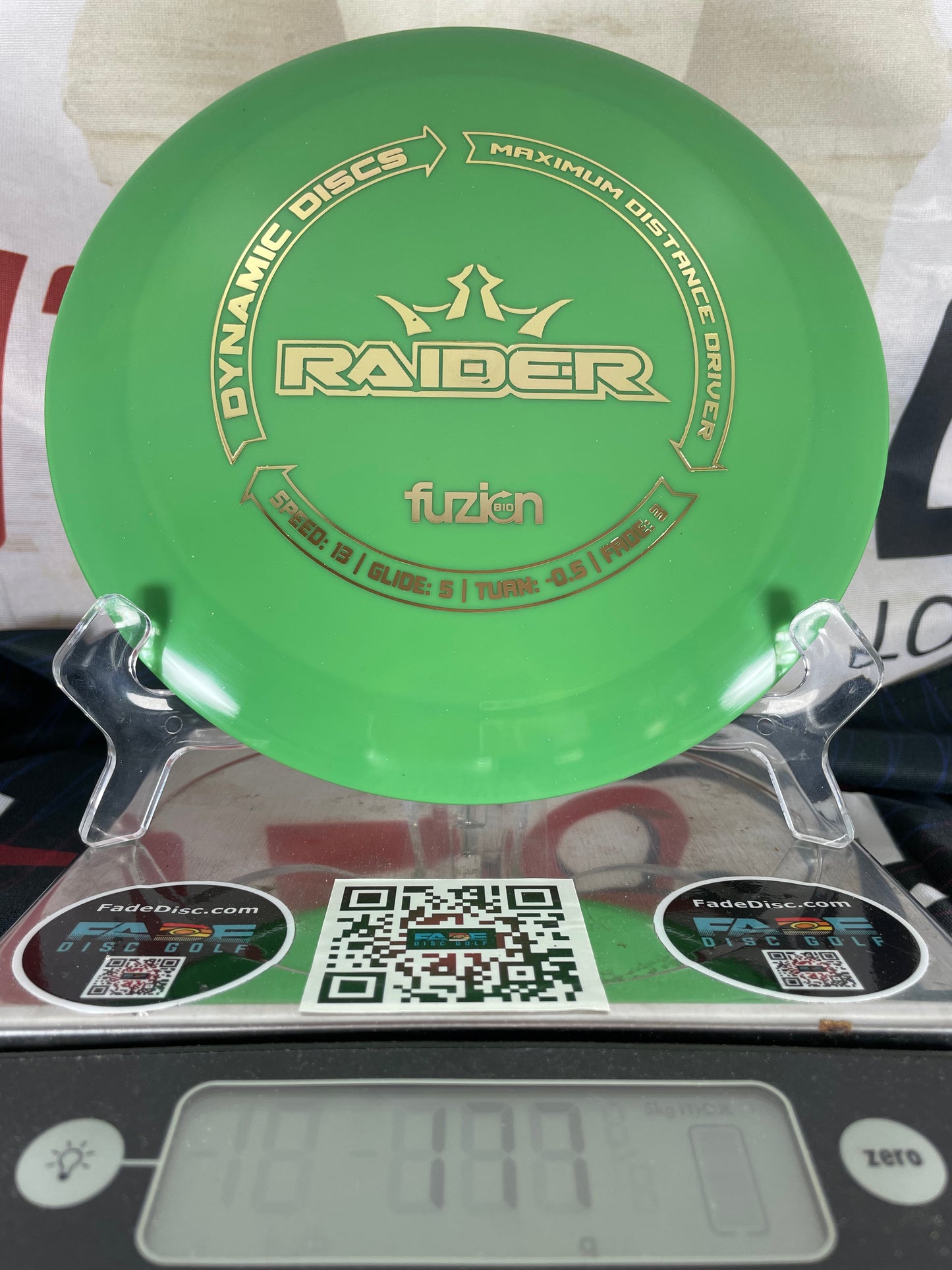 Dynamic Discs Raider BioFuzion Green 177g Distance Driver