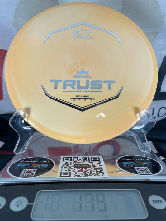 Latitude 64 Trust Royal Grand 179g Orange w/ Silver Foil Midrange