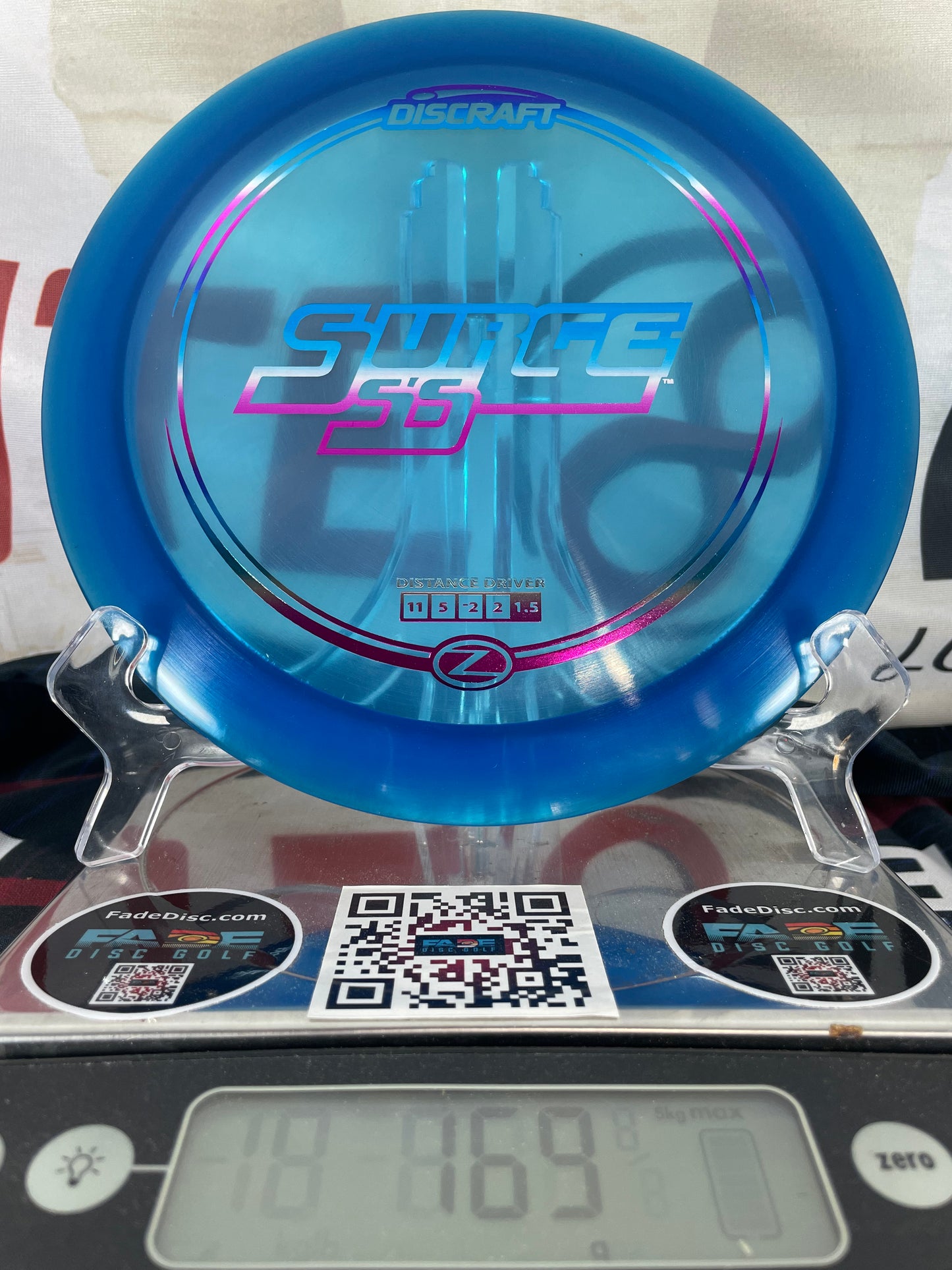 Discraft Surge SS Z Line Blue 169g Distance Driver