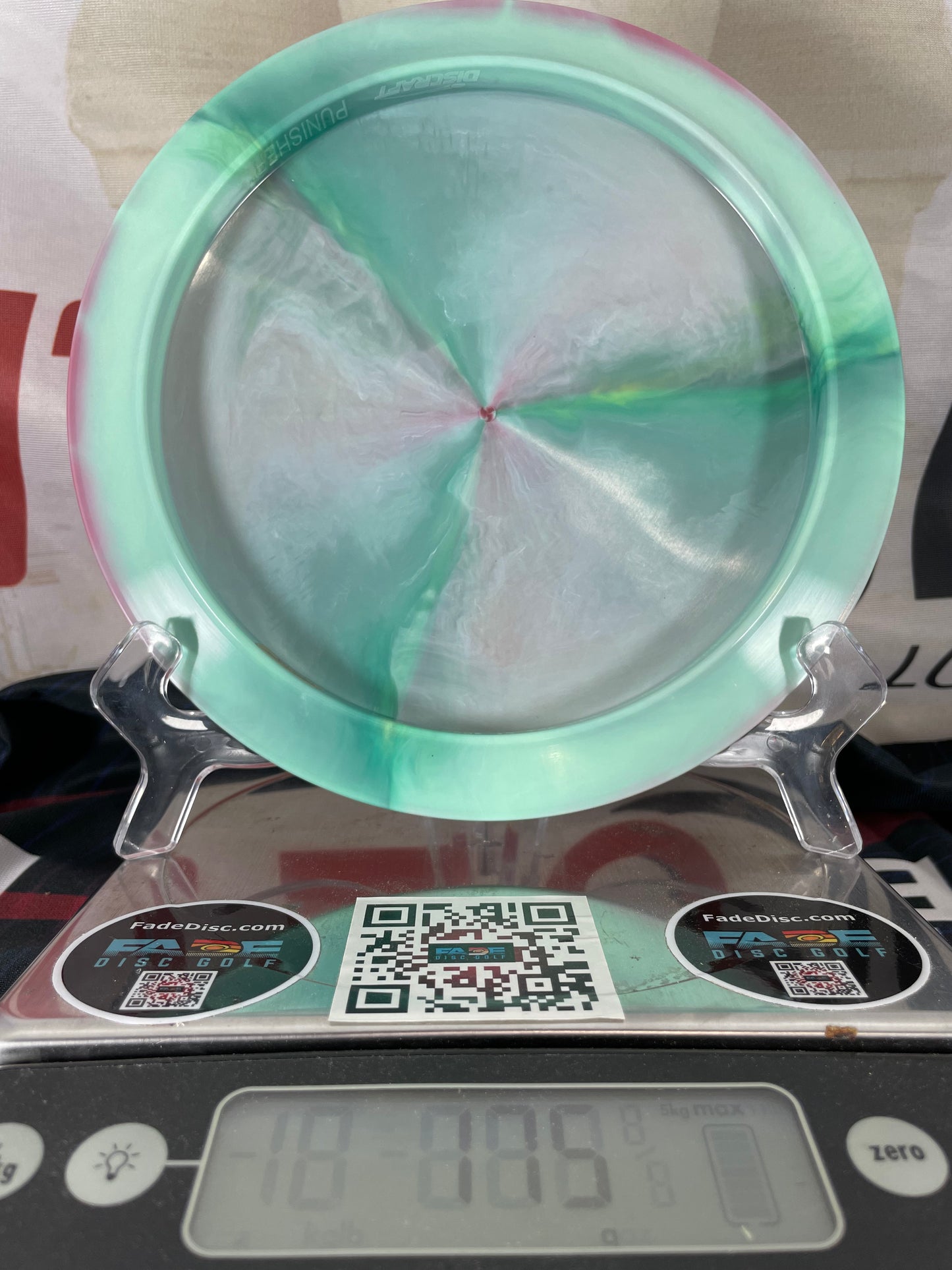Discraft Punisher ESP Swirl 175g Teal and Pink w/ Silver Foil Ledgestone Distance Driver