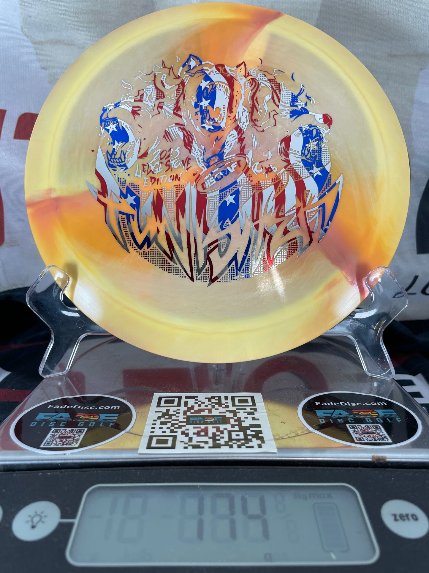Discraft Punisher ESP Swirl 174g Orange w/ Flag Foil Ledgestone Distance Driver
