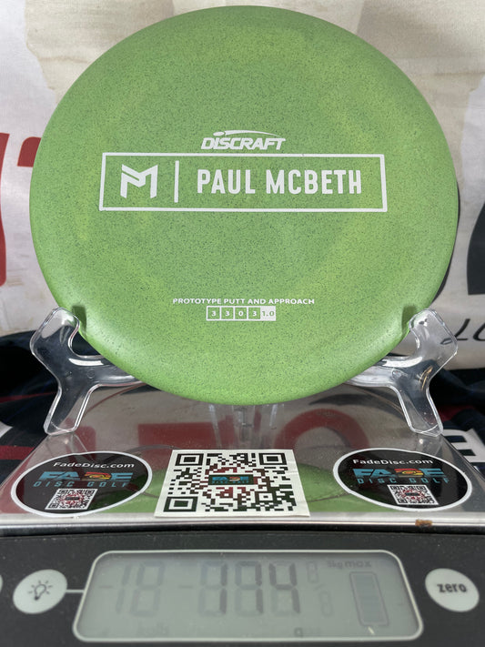Discraft Kratos Prototype 174g Green w/ Silver Foil McBeth Putter
