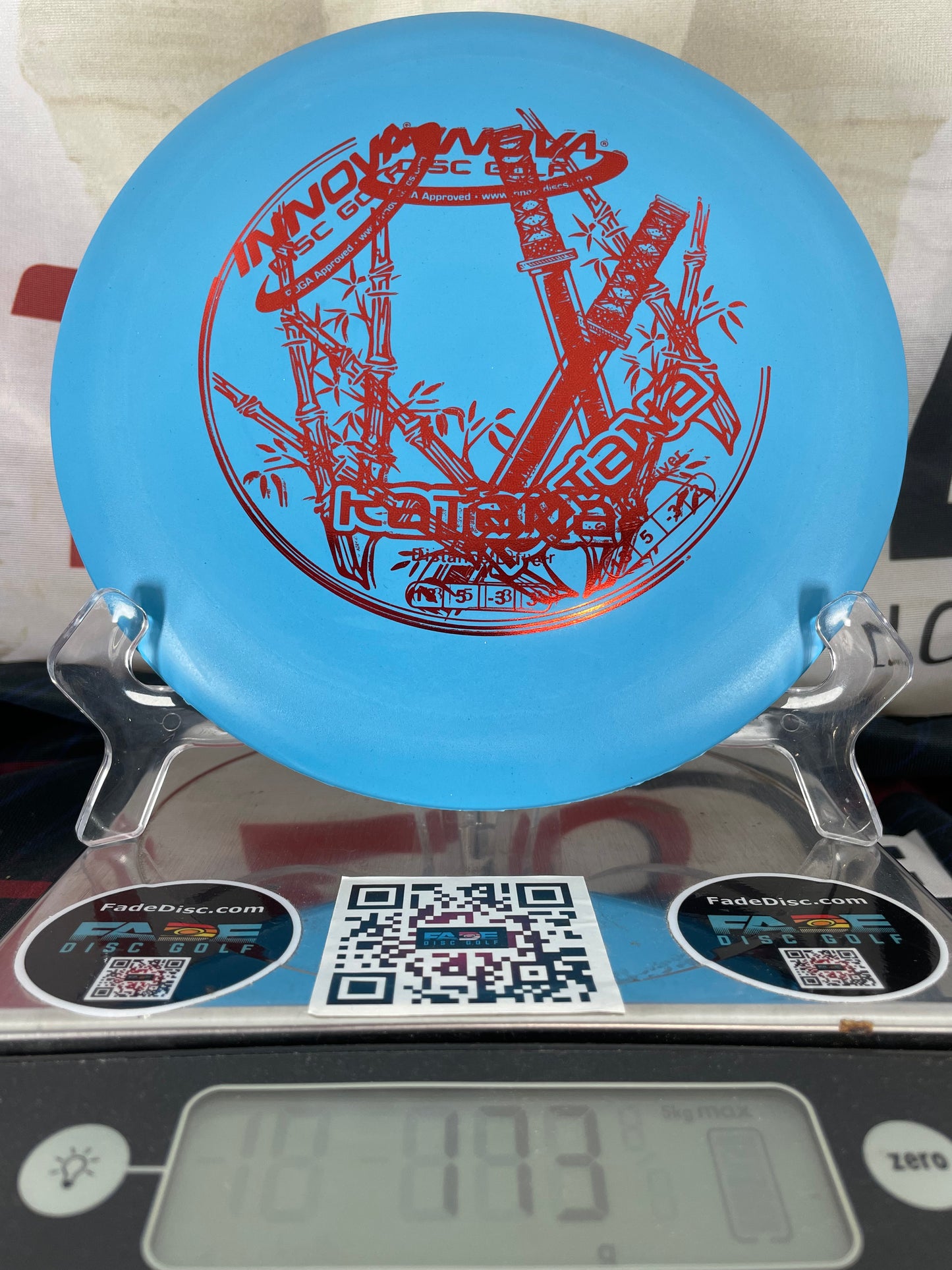 Innova Katana DX 174g Blue w/ Red Foil Japan Open Double Stamp Distance Driver