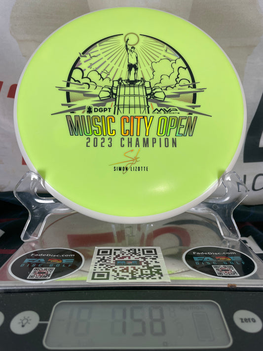 Axiom Proxy Fission 158g Neon Yellow w/ White Rim Lizotte Music City Open Champion Putter