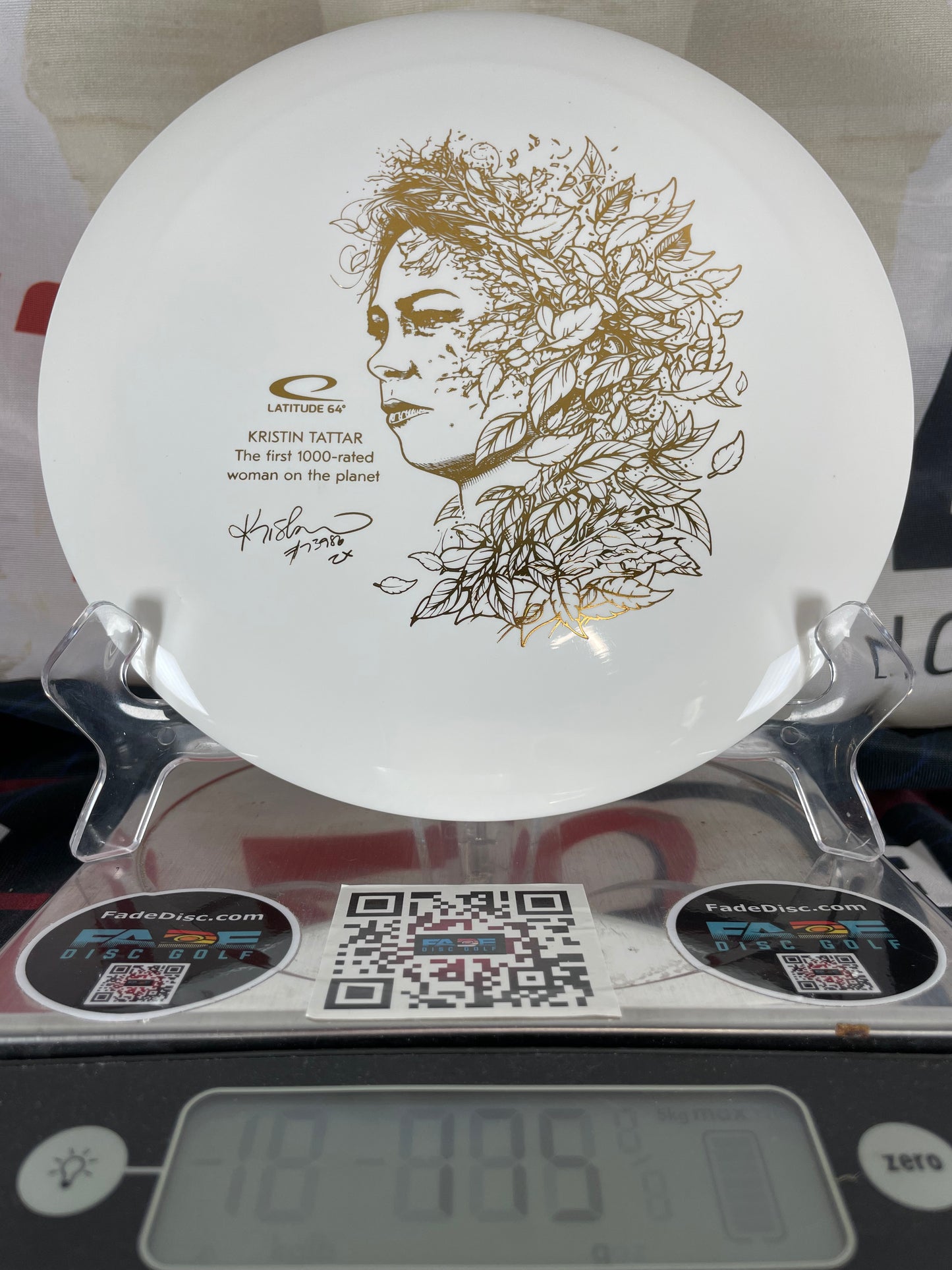 Latitude 64 Grace Grand Burst 174g White w/ Gold Foil Tattar 1000 Rated Distance Driver