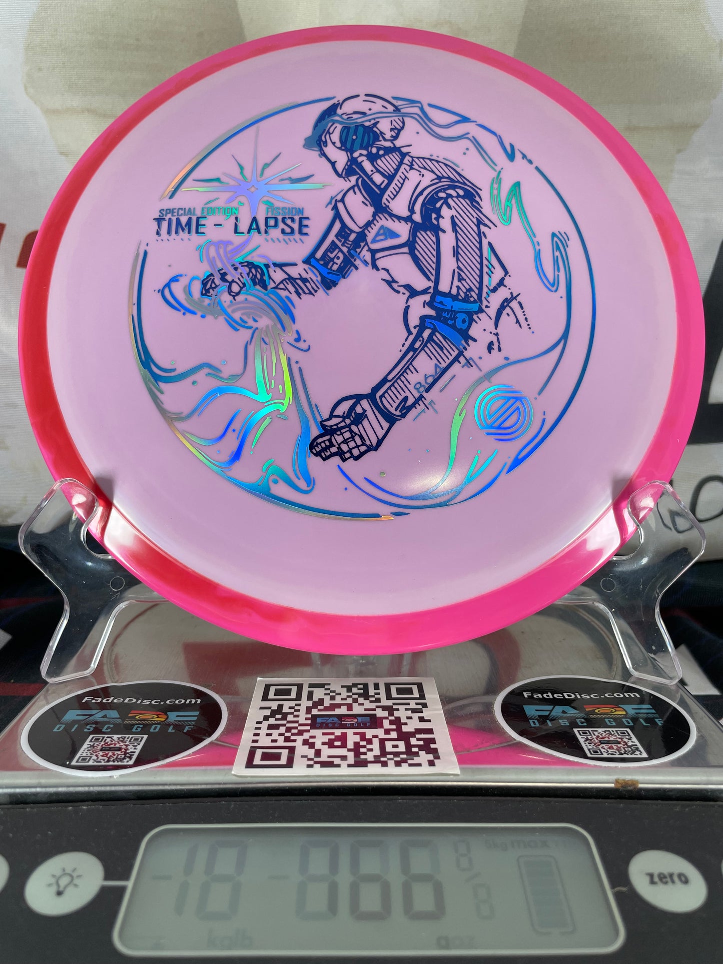 Axiom Time Lapse Fission 166g Purple w/ Pink Rim Simonline Special Edition Distance Driver