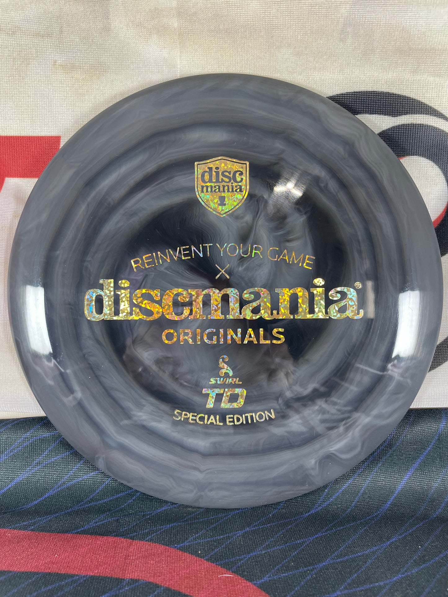 Discmania TD Swirly S-Line 173g Black w/ Gold Confetti Foil Special Edition Distance Driver